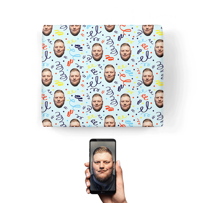 Birthday Confetti Swirls Wrapping Paper