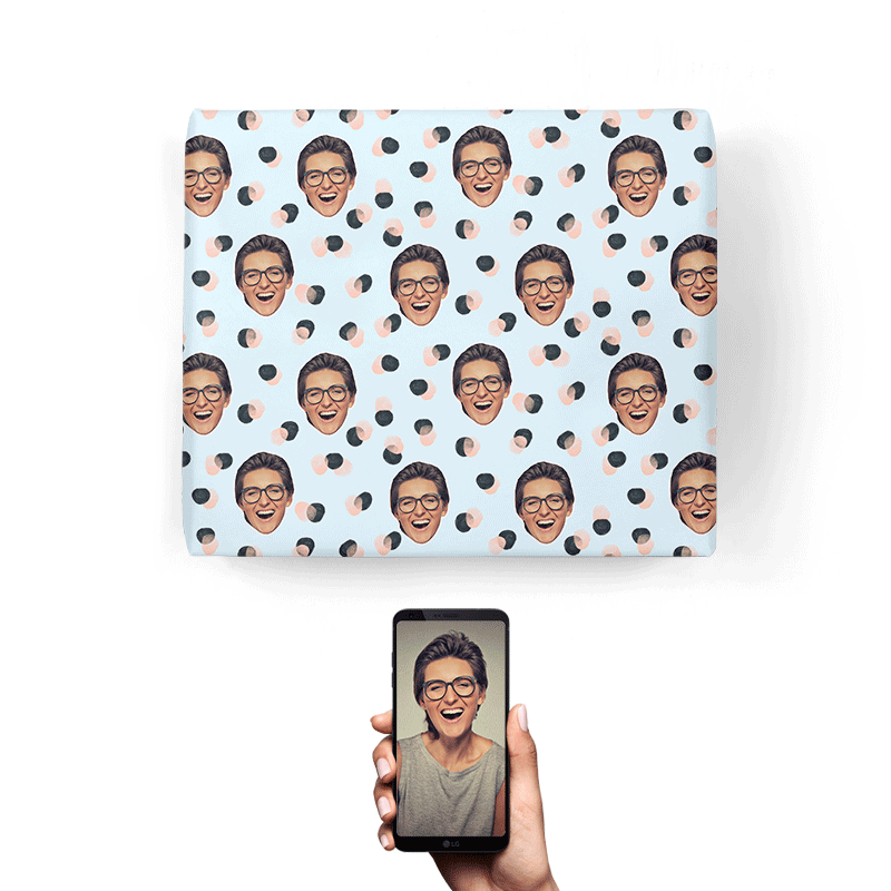 Your Face Spots Personalised Wrapping Paper