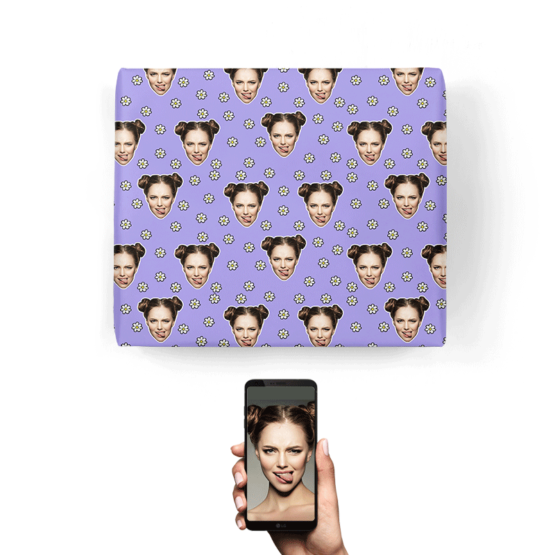 Your Face Daisies Wrapping Paper