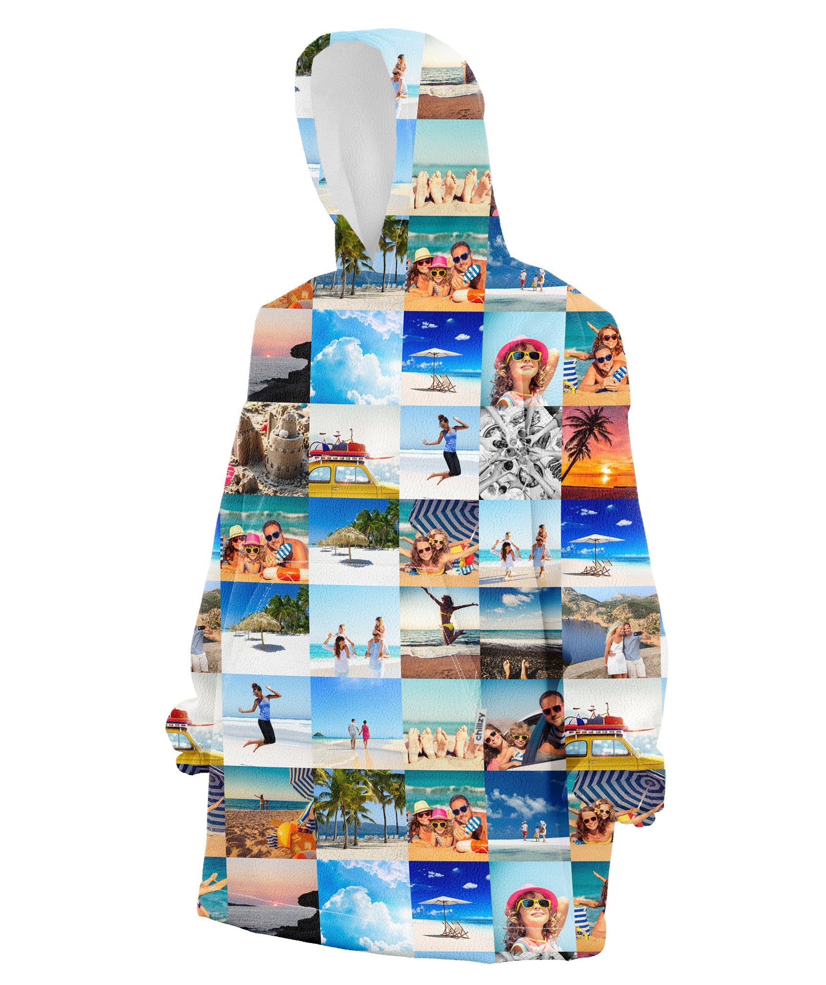 Photo Collage Custom Hoodie Blanket