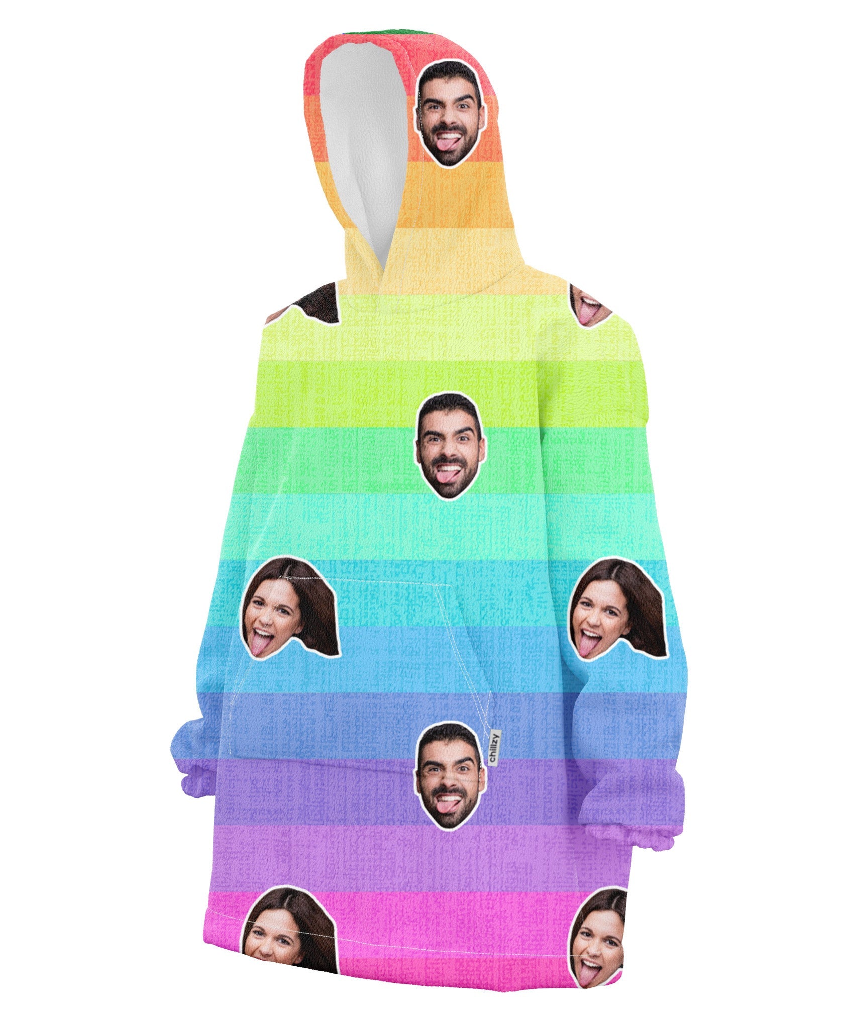 Rainbow Custom Hoodie Blanket