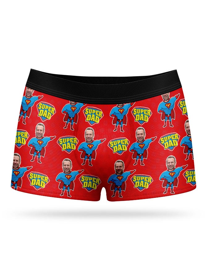 Dad Superhero Photo Boxers