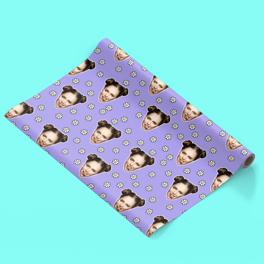 Your Face Daisies Wrapping Paper