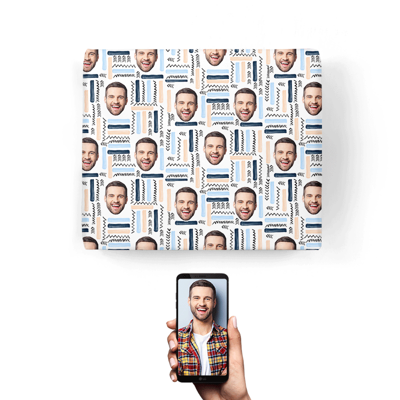 Your Face Abstract Personalised Wrapping Paper