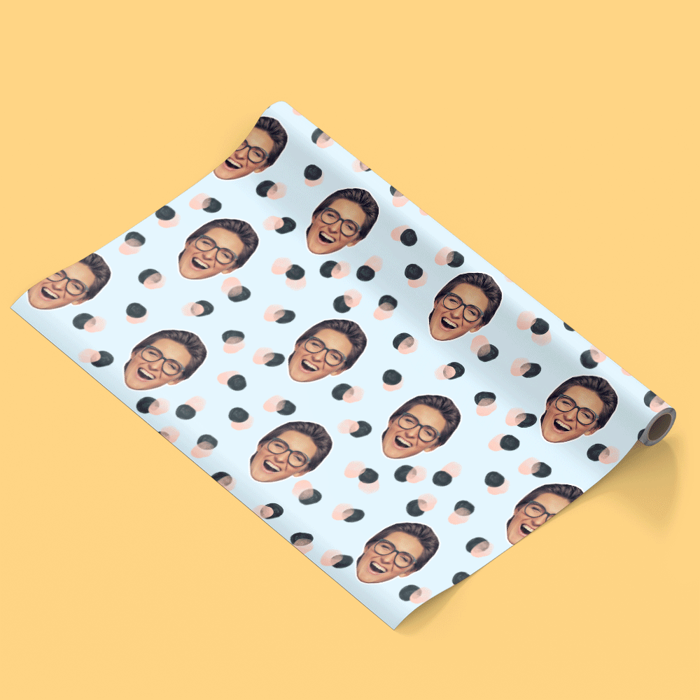Your Face Spots Personalised Wrapping Paper