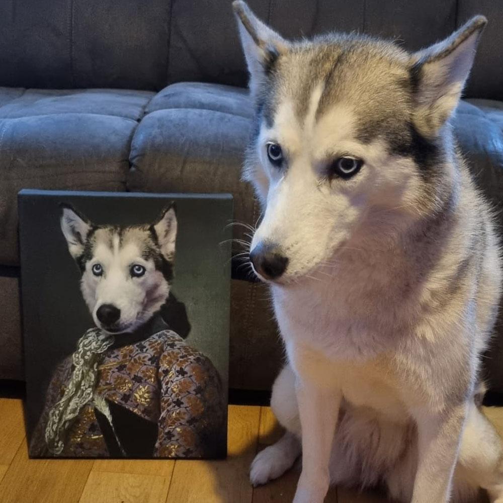 Dog Royal Master Portrait Canvas