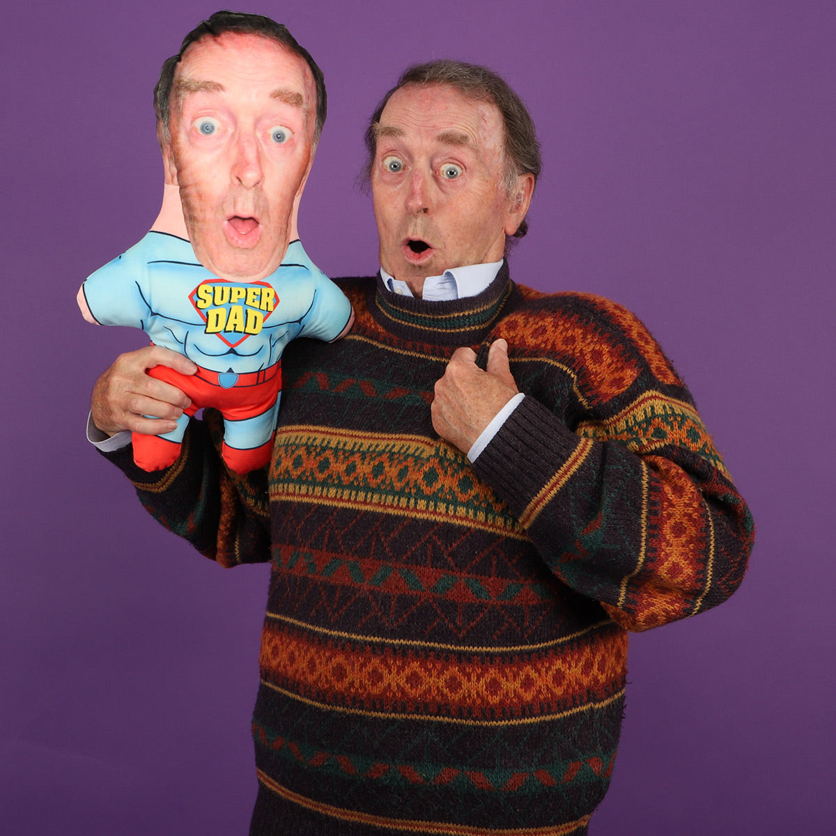 Super Dad Face Pillow Doll