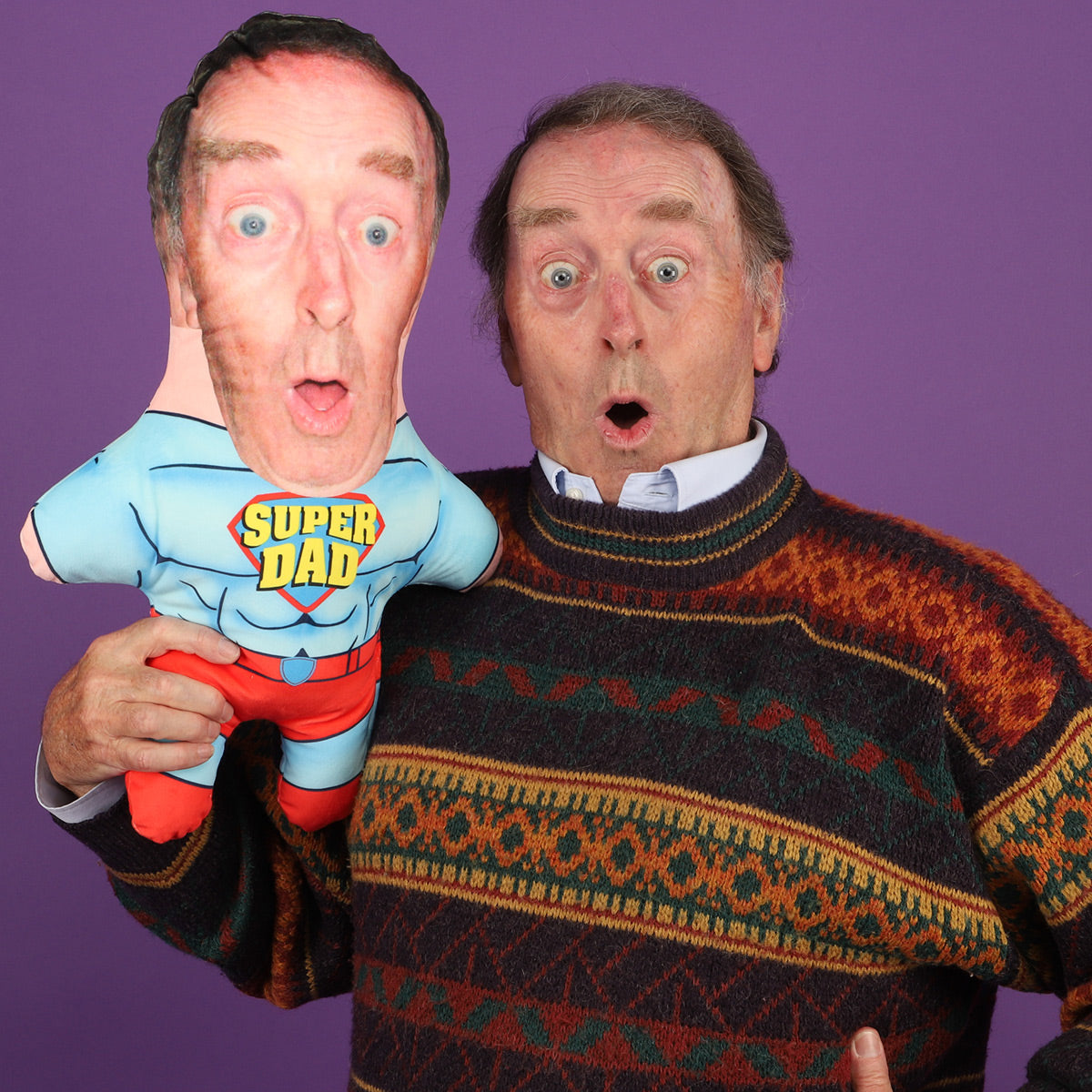 Super Dad Face Pillow Doll