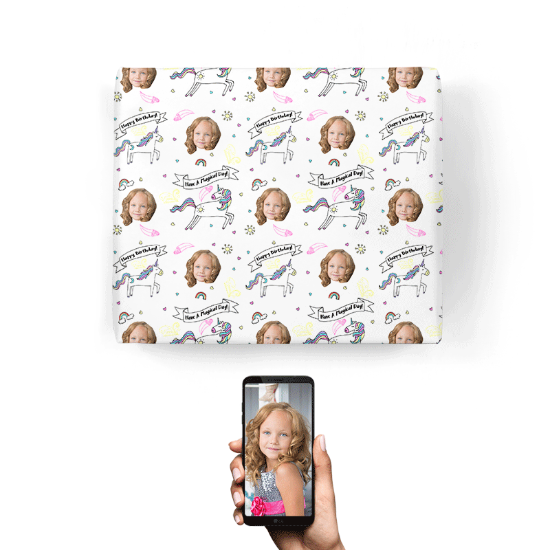 Birthday Unicorn Wrapping Paper