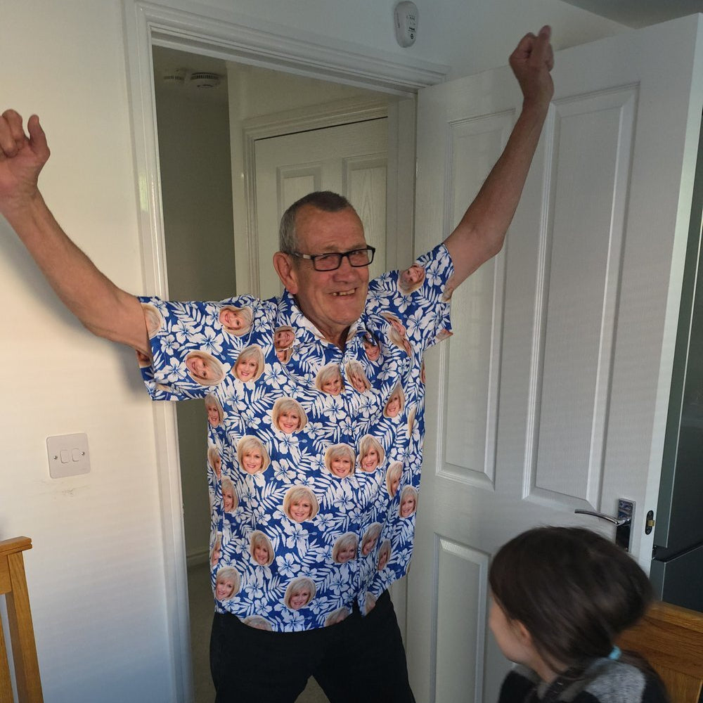 Blue Custom Hawaiian Shirt