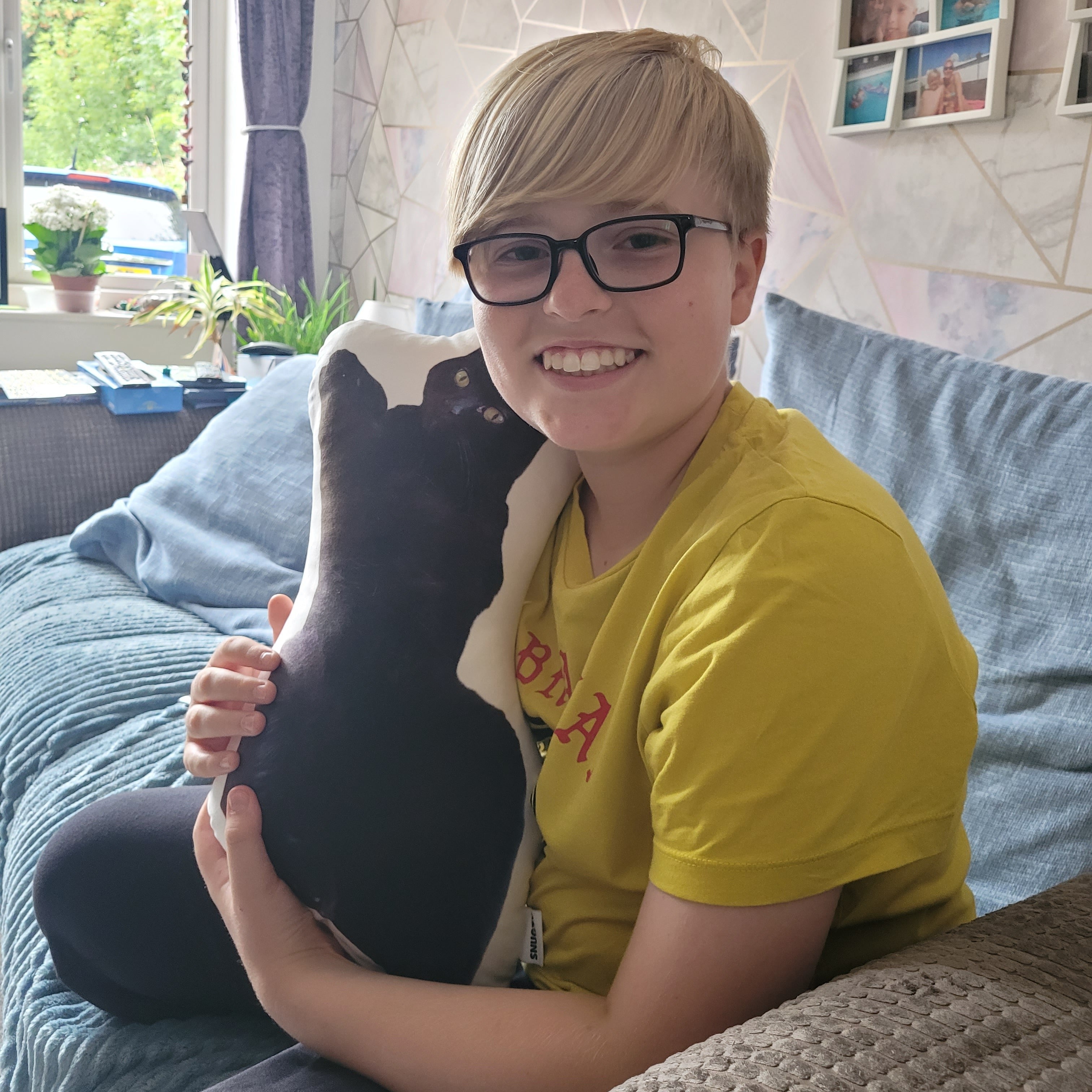 Cat Photo Shaped Pillow