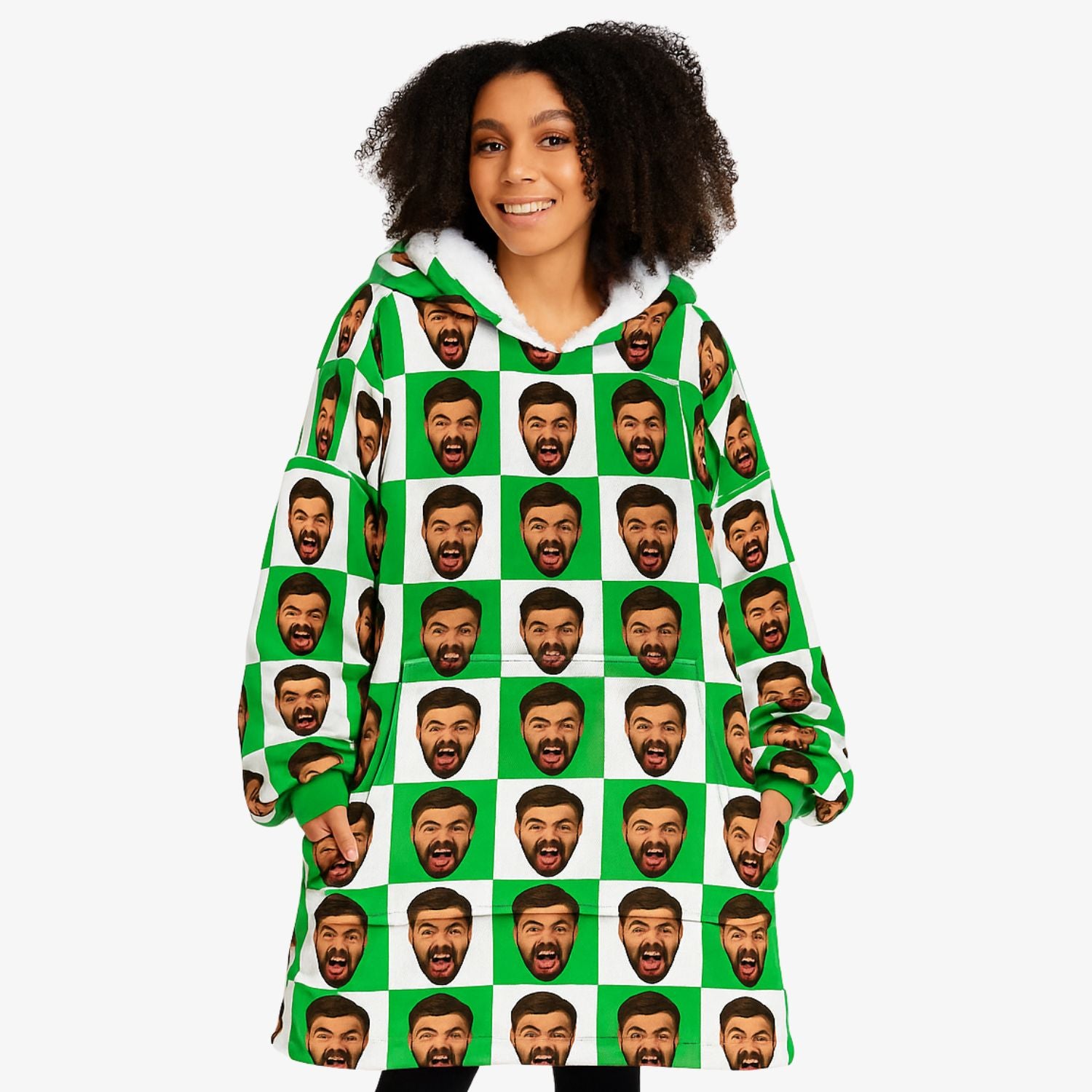 Poser Face Custom Hoodie Blanket