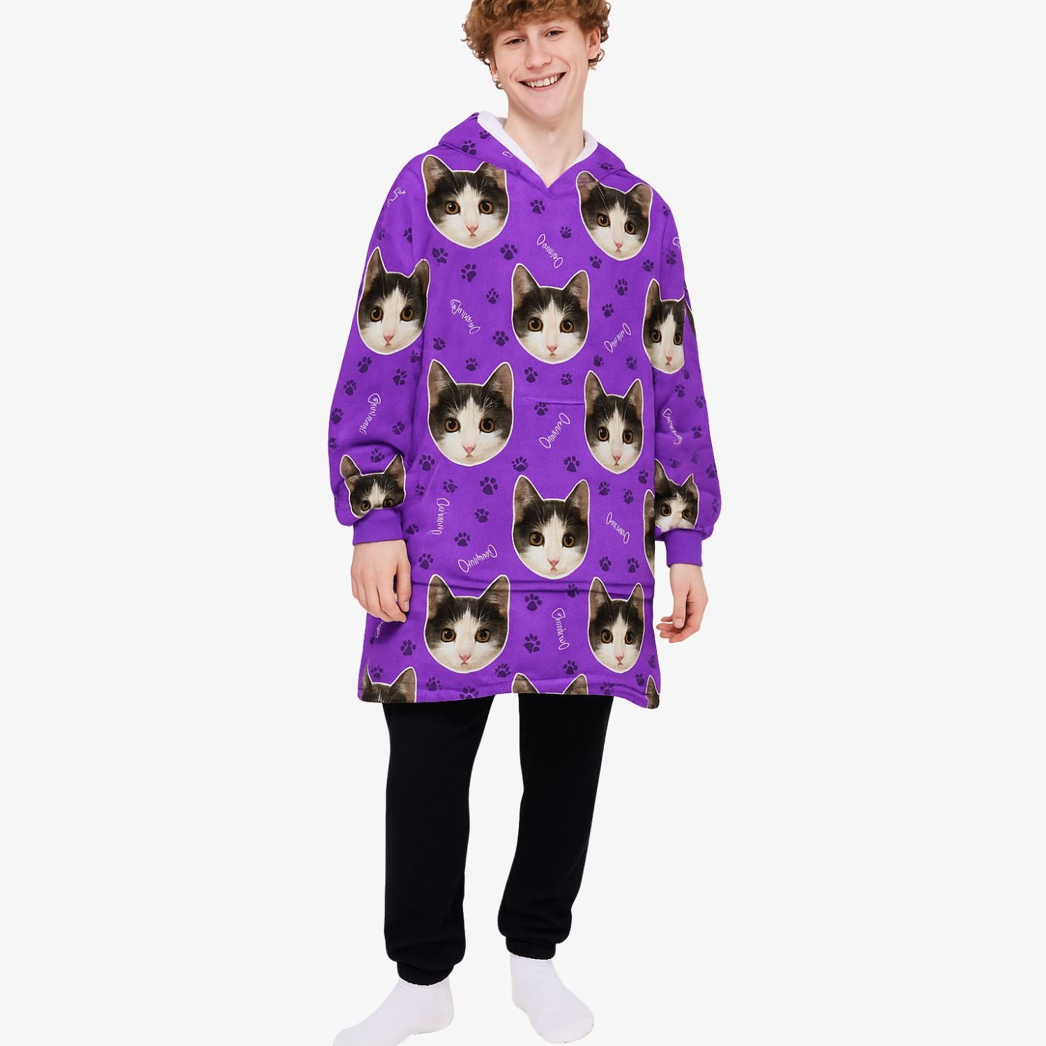 Your Cat Custom Hoodie Blanket