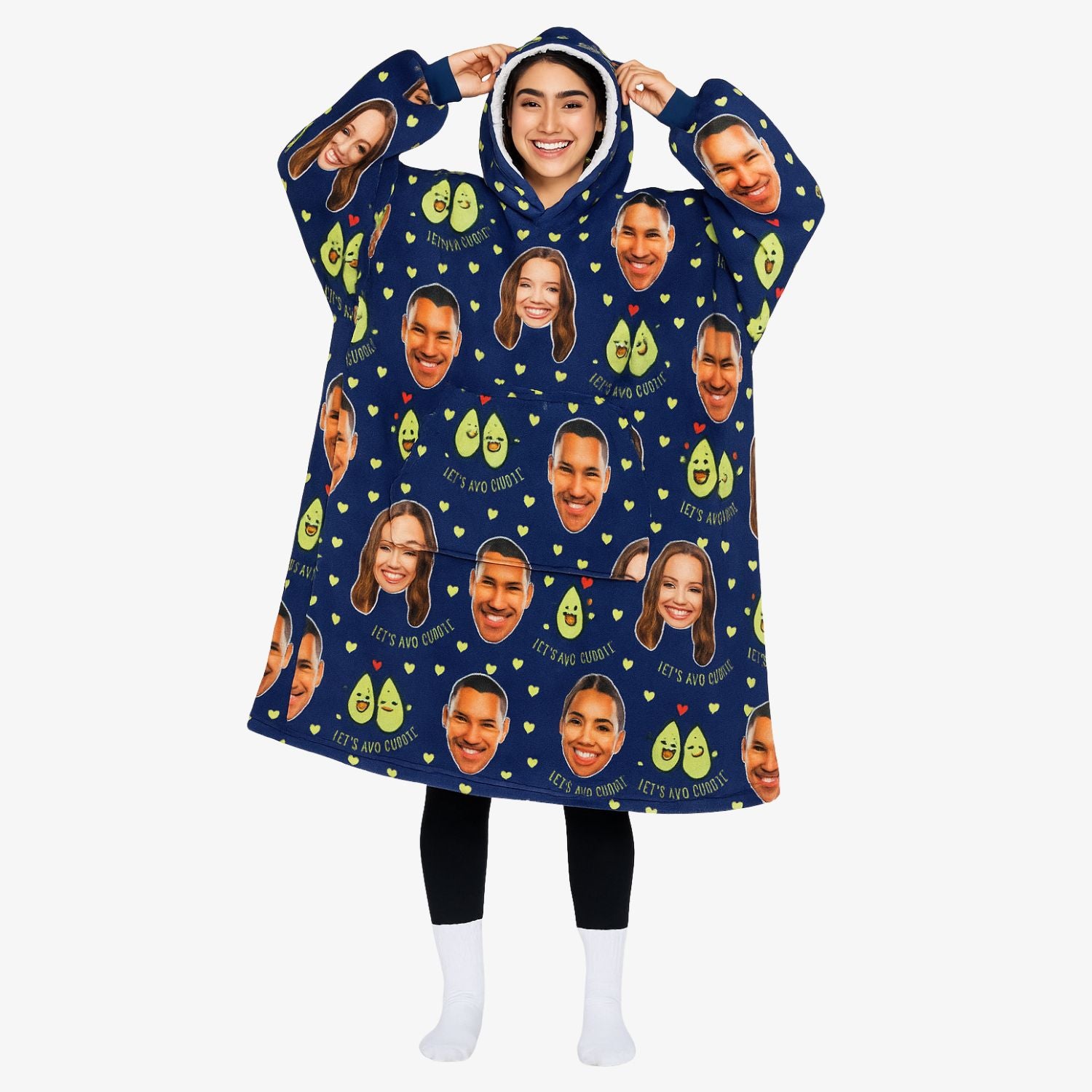 Lets Avocuddle Custom Hoodie Blanket