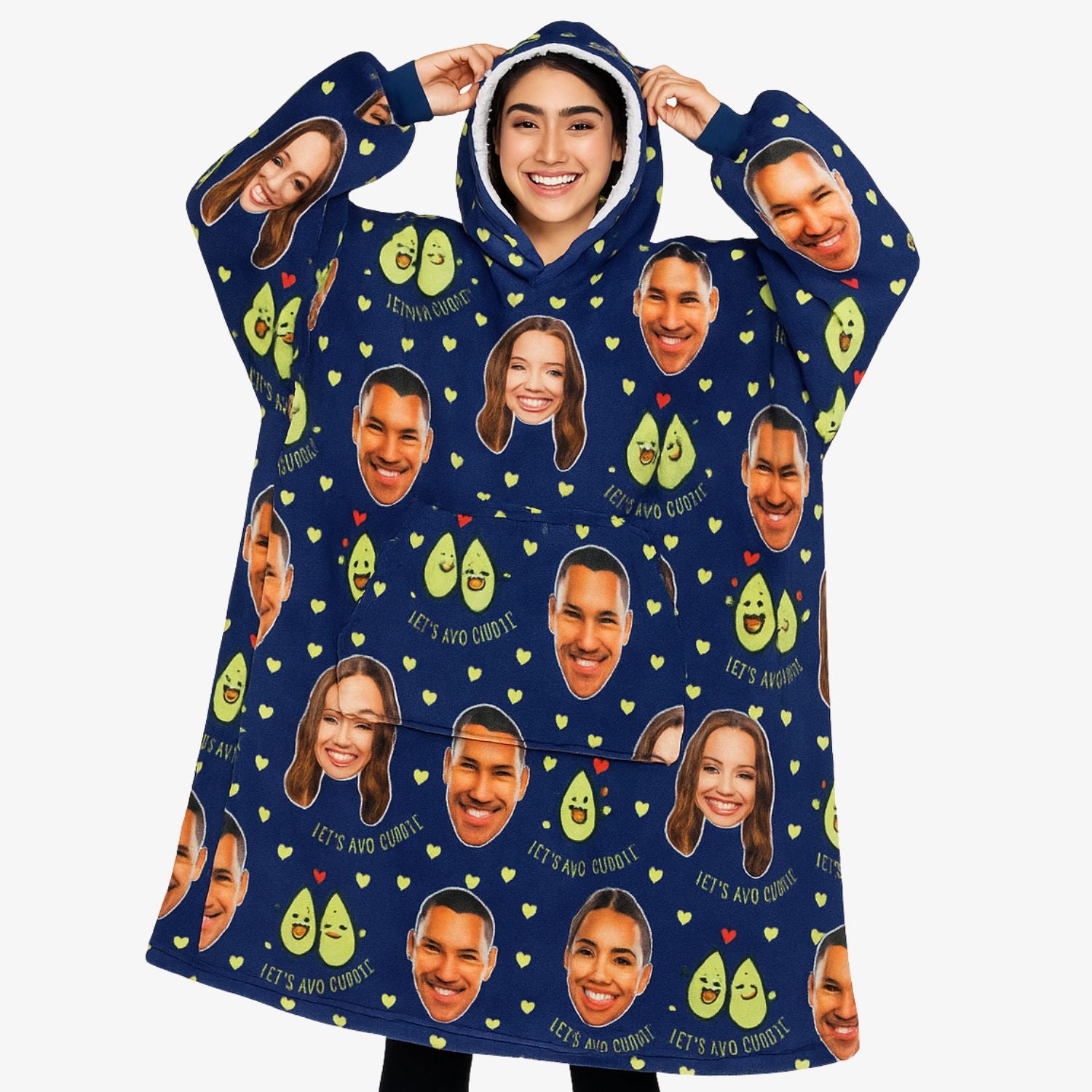 Lets Avocuddle Custom Hoodie Blanket