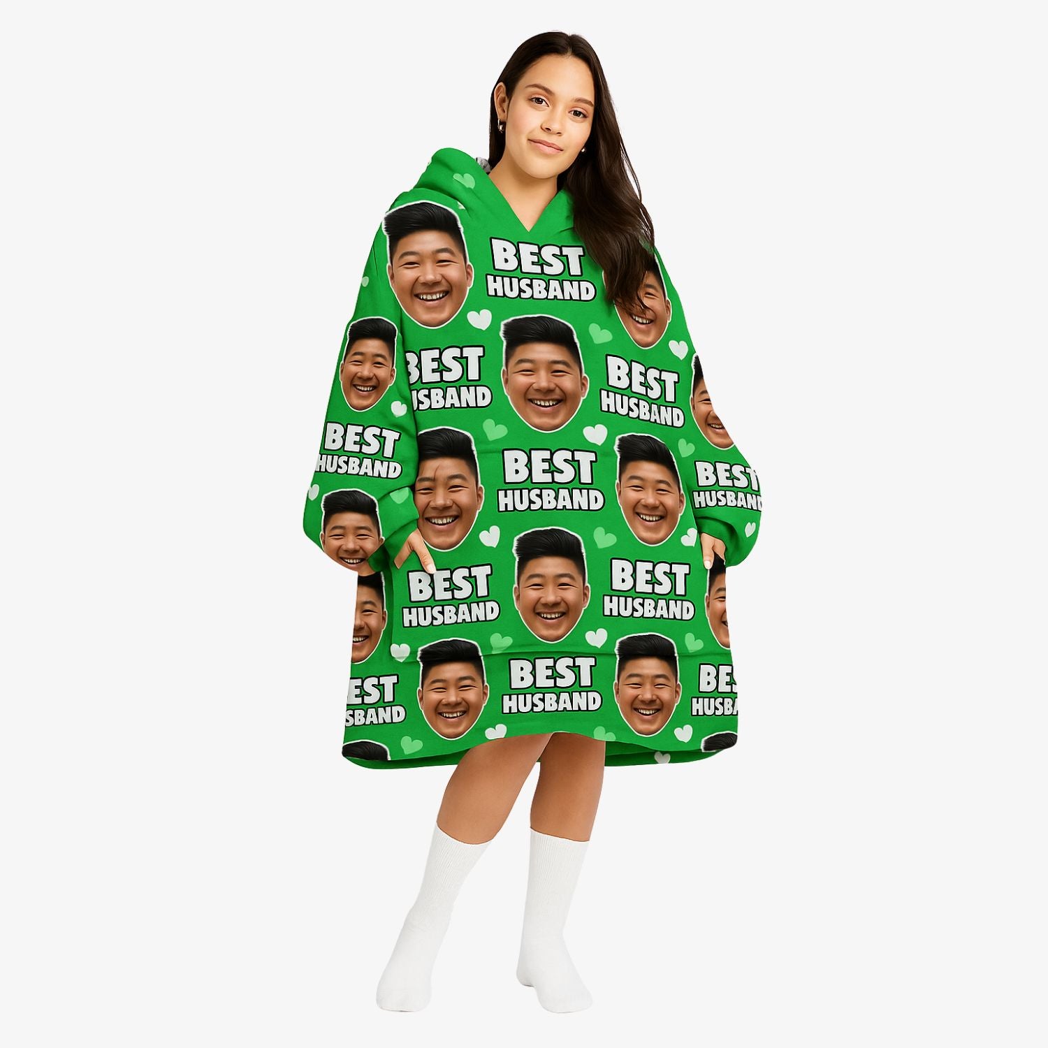 Best Husband Custom Hoodie Blanket