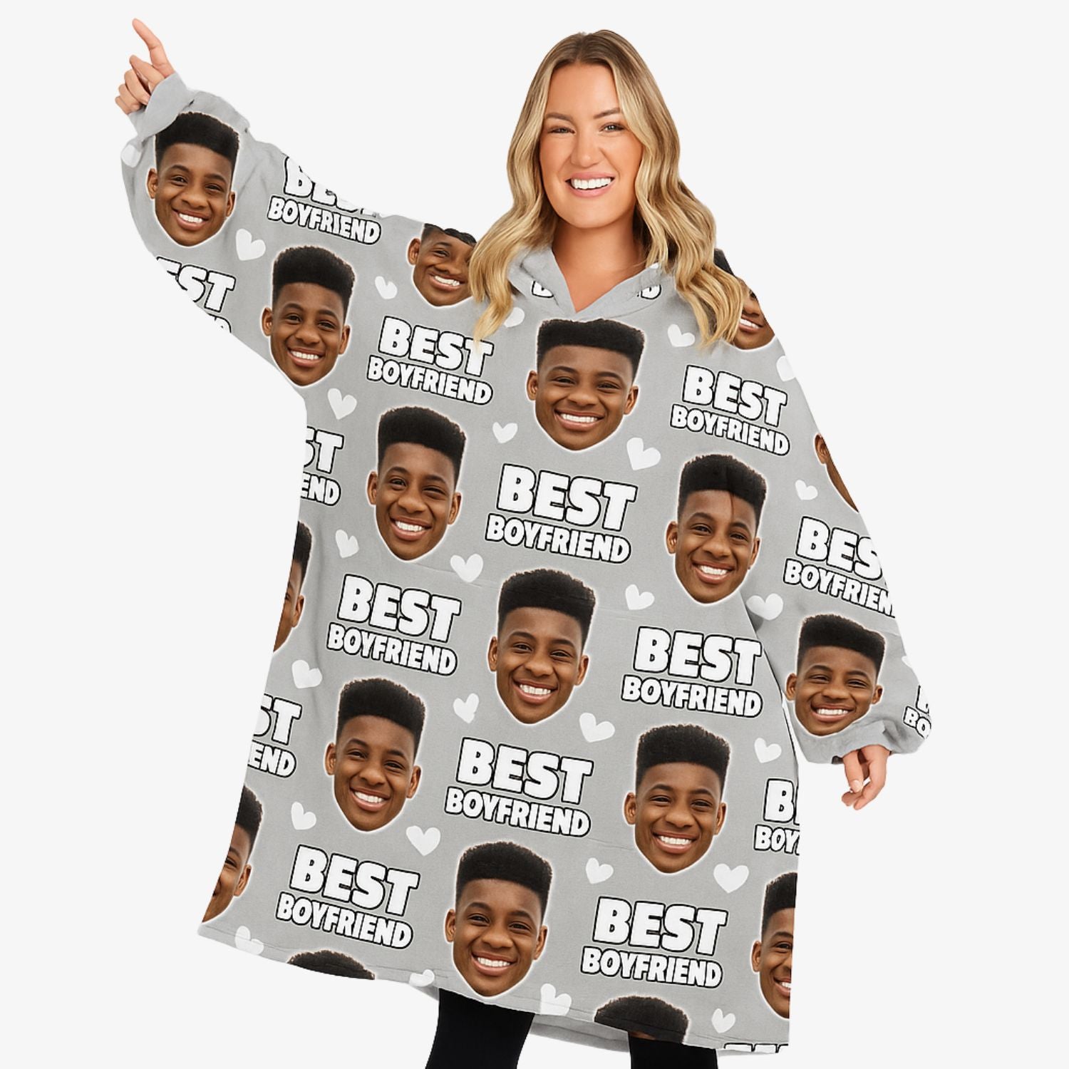 Best Boyfriend Custom Hoodie Blanket