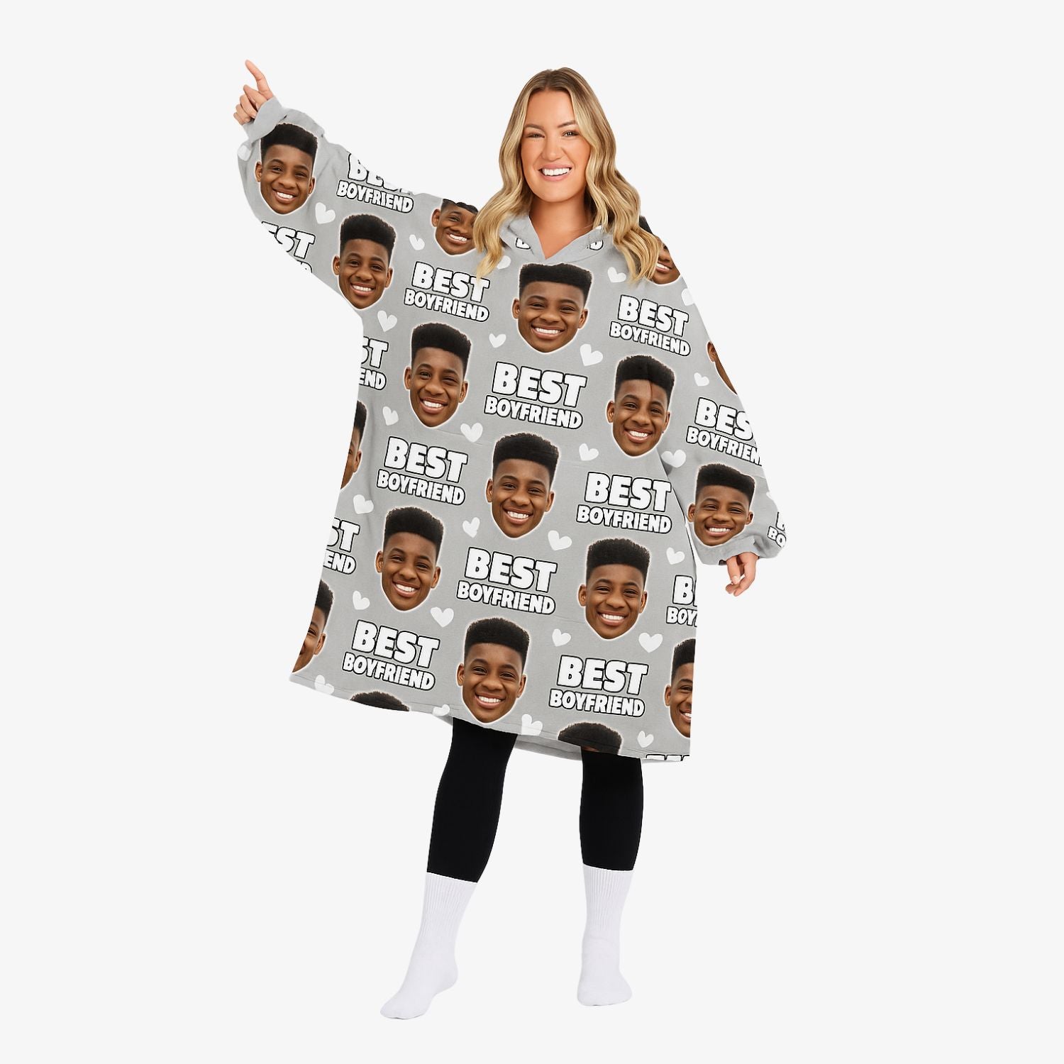 Best Boyfriend Custom Hoodie Blanket