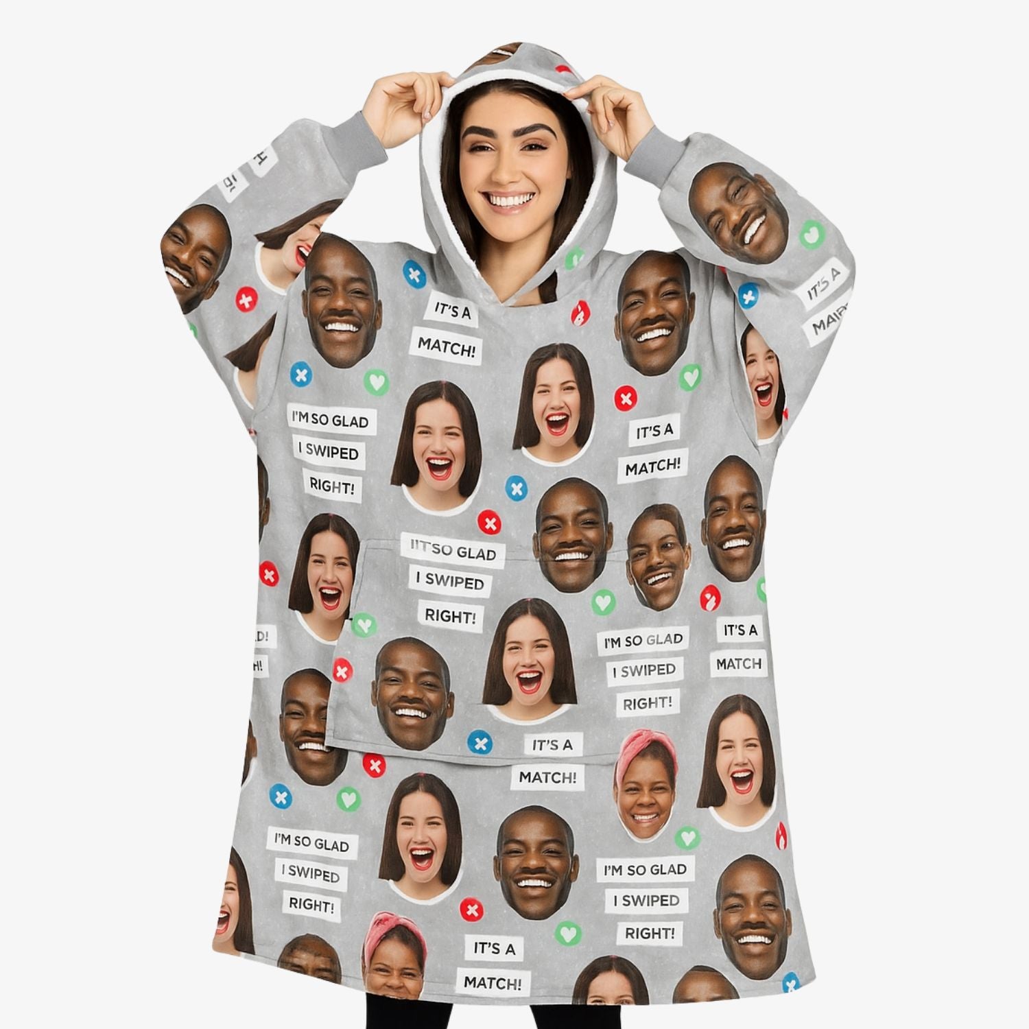 It's a Match Custom Hoodie Blanket