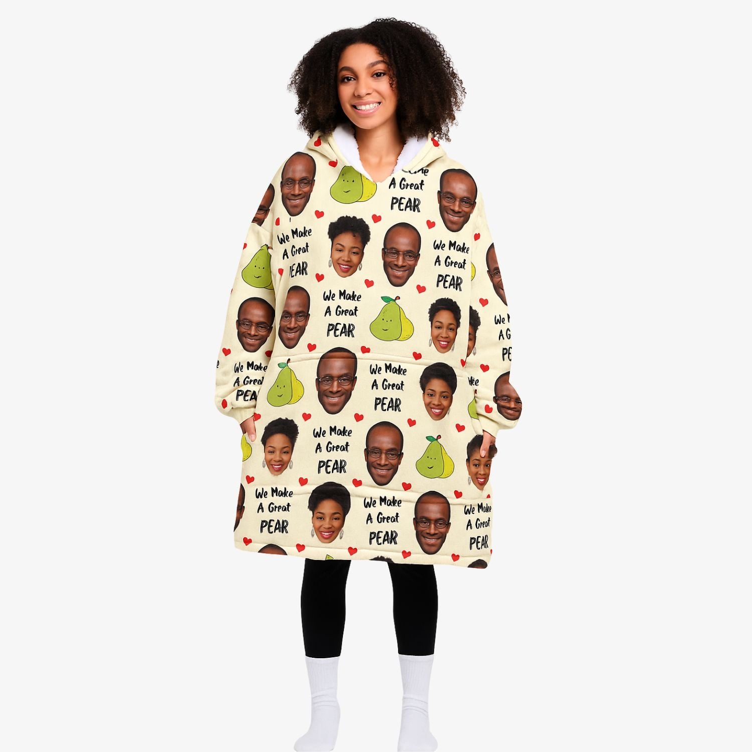 We make a Great Pear Personalised Hoodie Blanket