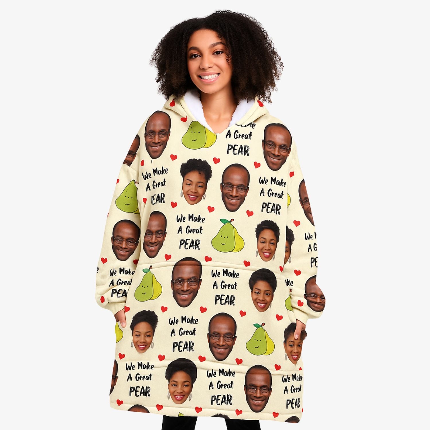 We make a Great Pear Personalised Hoodie Blanket