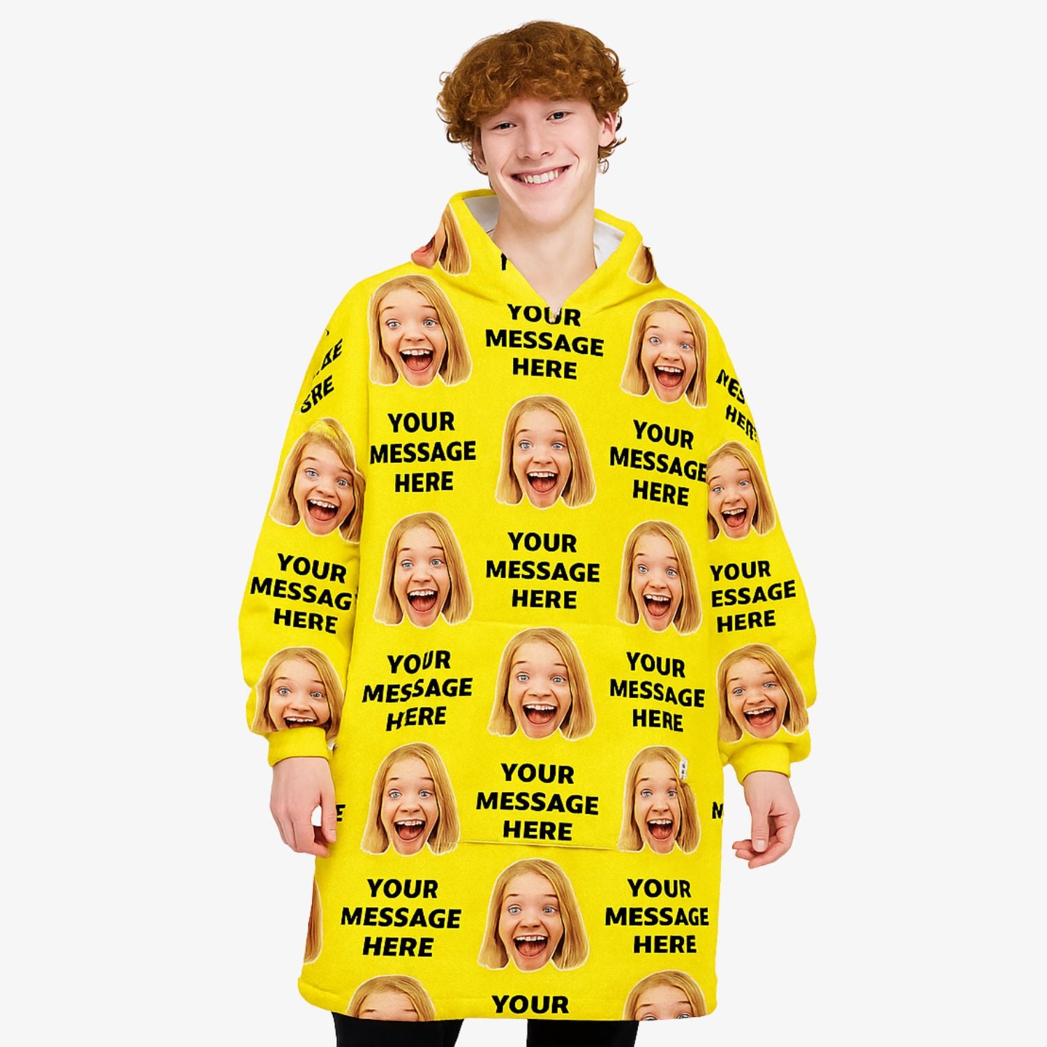 Your Message Personalised Hoodie Blanket