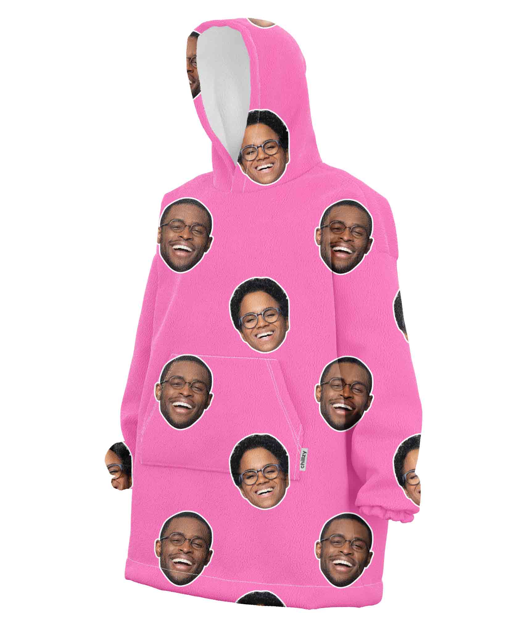 Couples Face Custom Hoodie Blanket