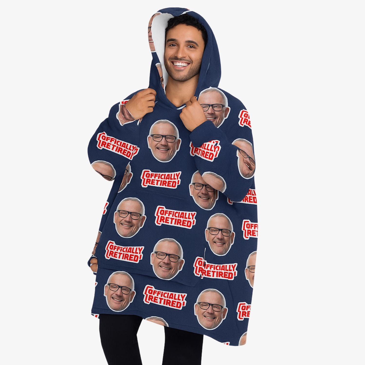 Officially Retired Personalised Hoodie Blanket