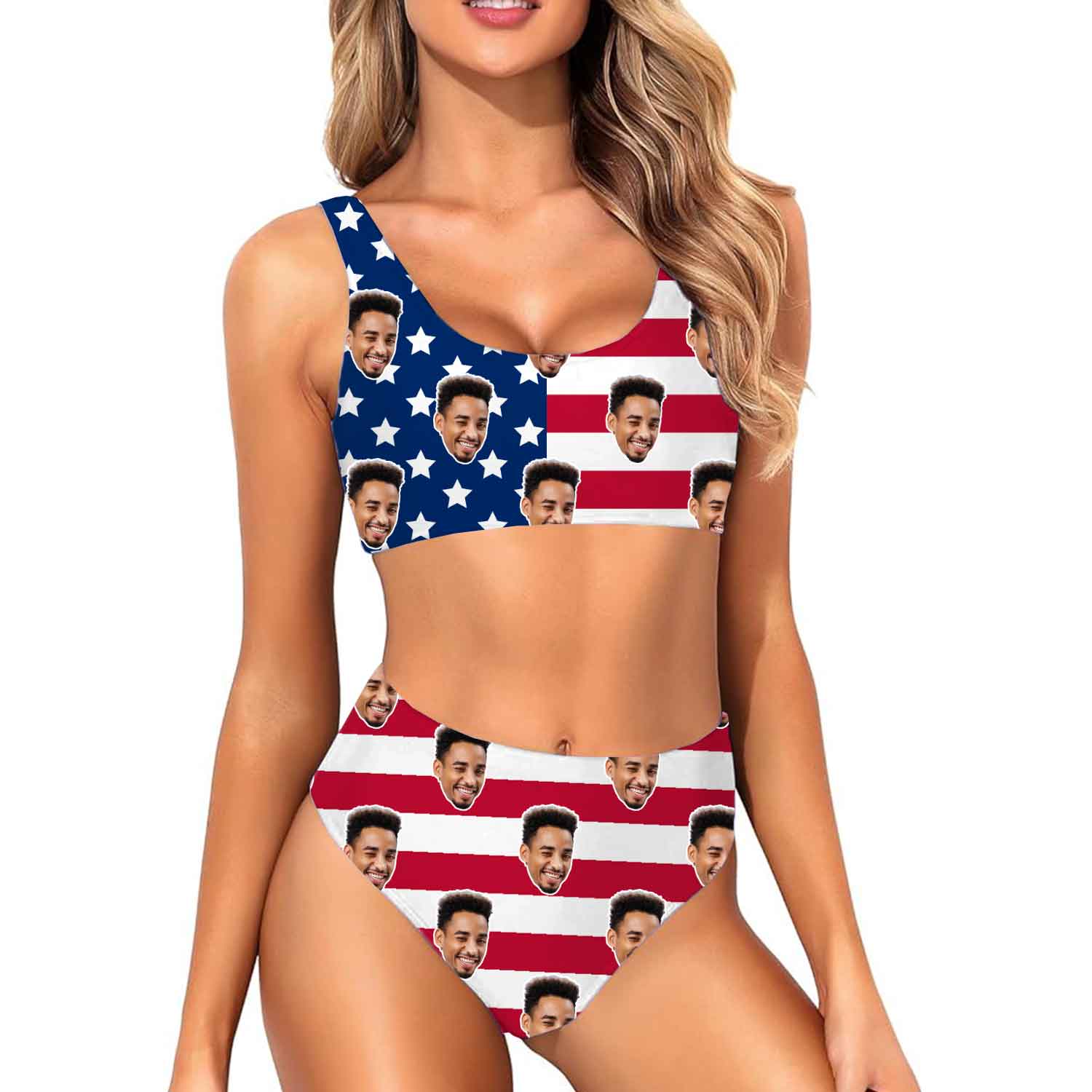 USA Flag Custom Made Bikini Set