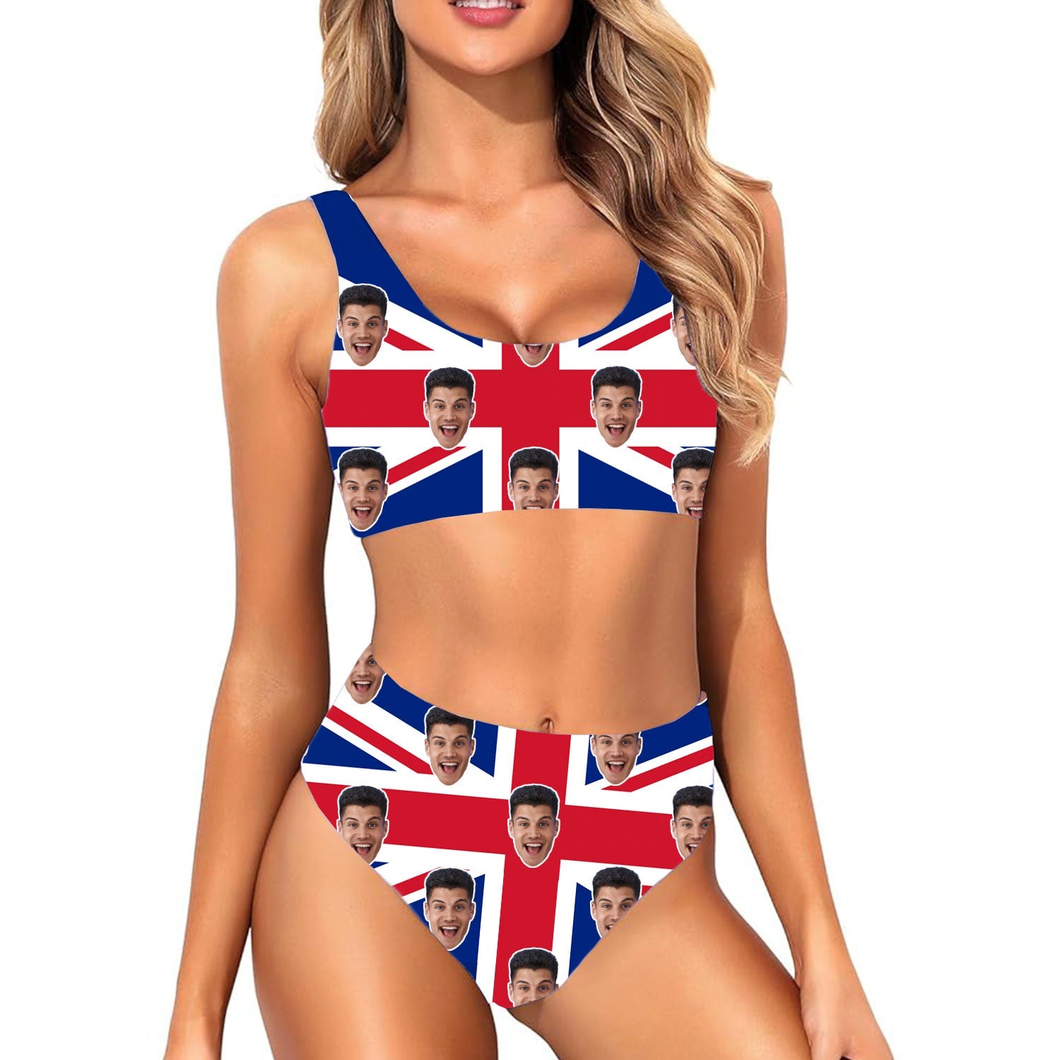 Union Jack Flag Custom Made Bikini Set