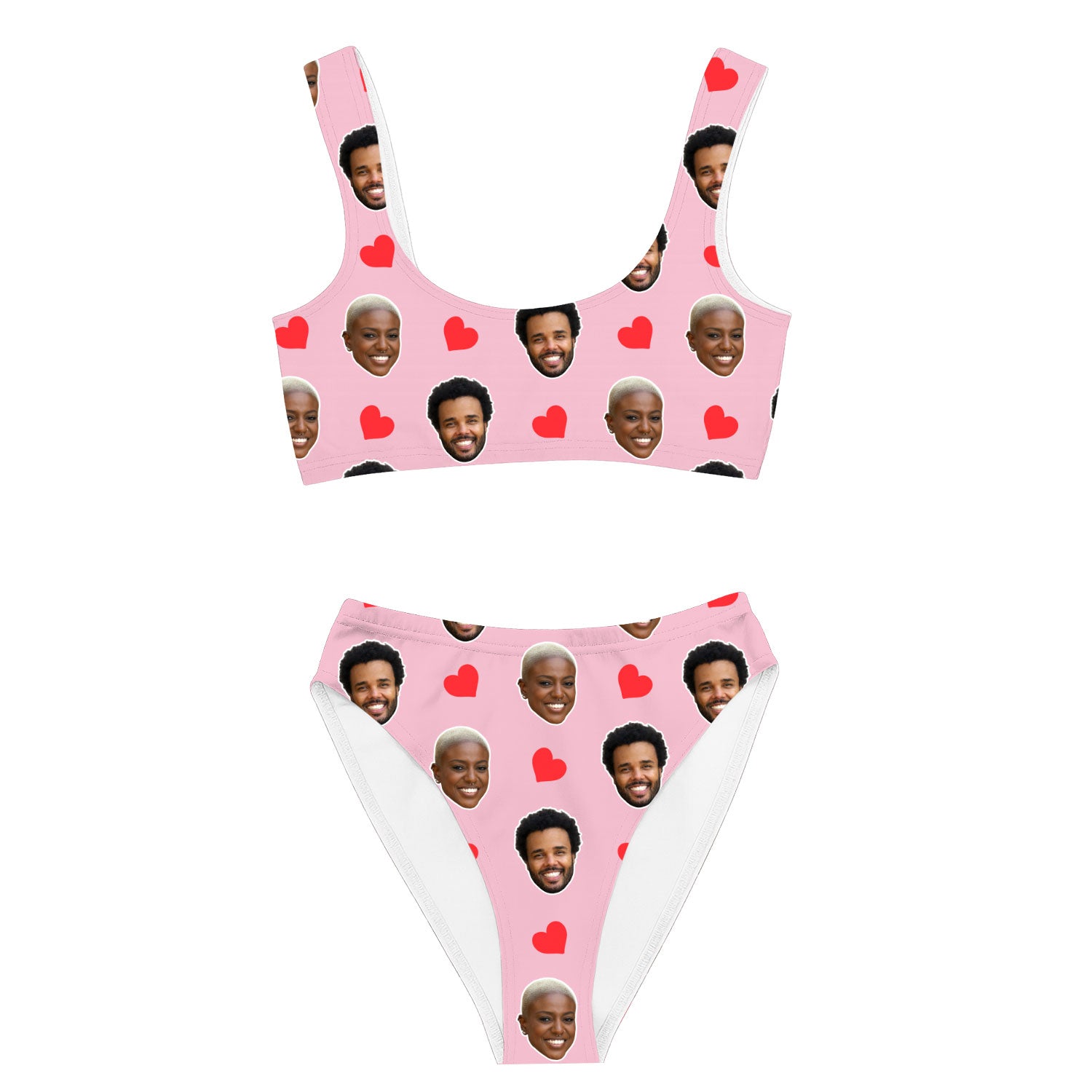 Red Hearts Custom Made Bikini Set