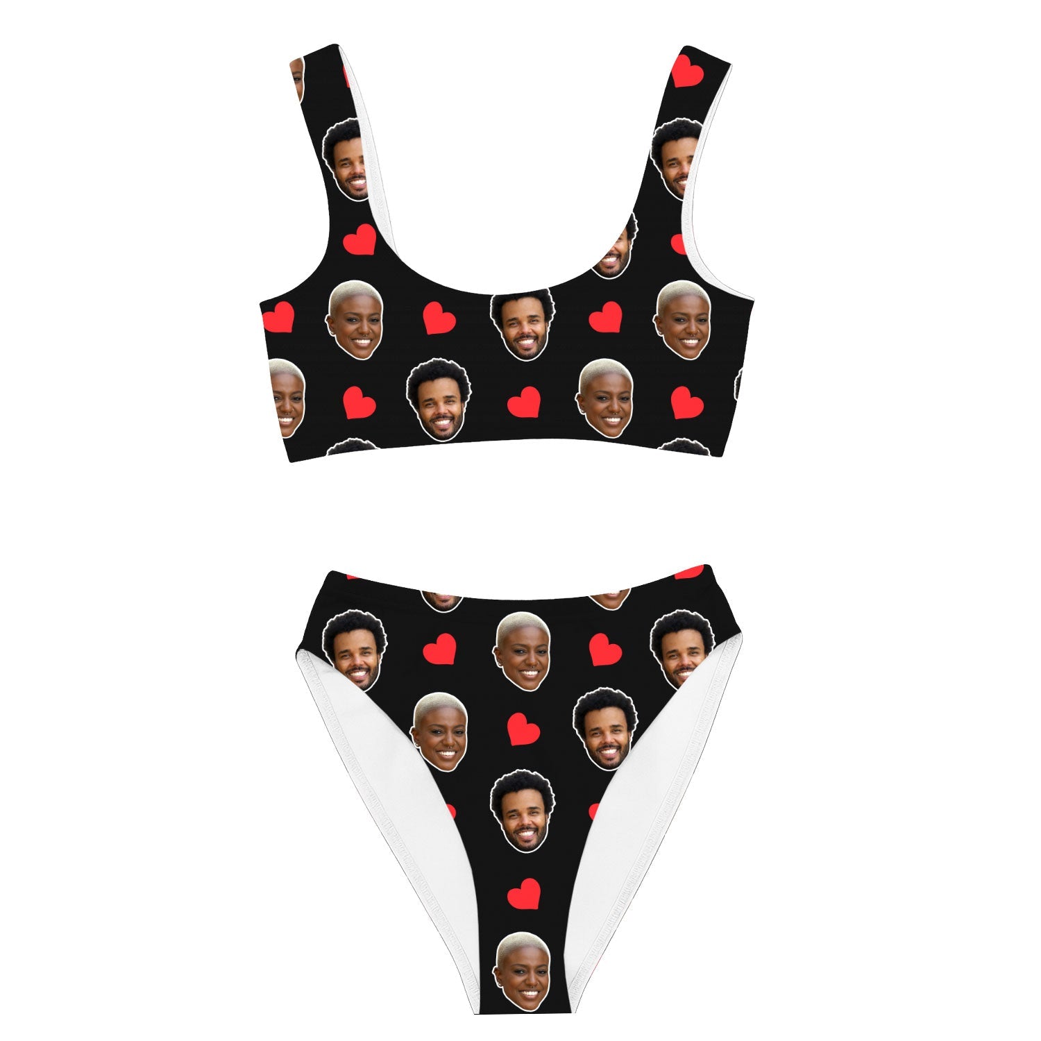 Red Hearts Custom Made Bikini Set