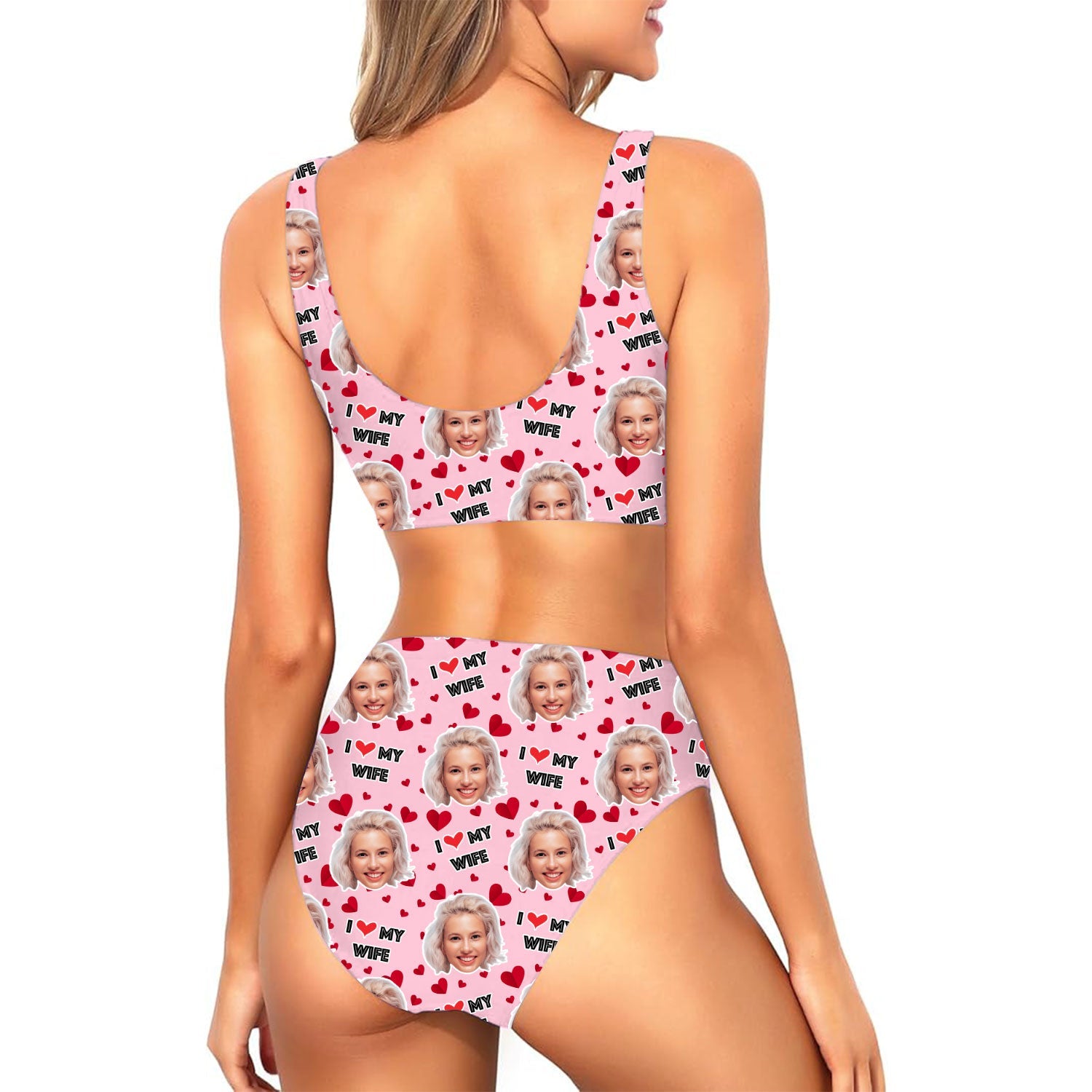 I Love My Wife Custom Made Bikini Set