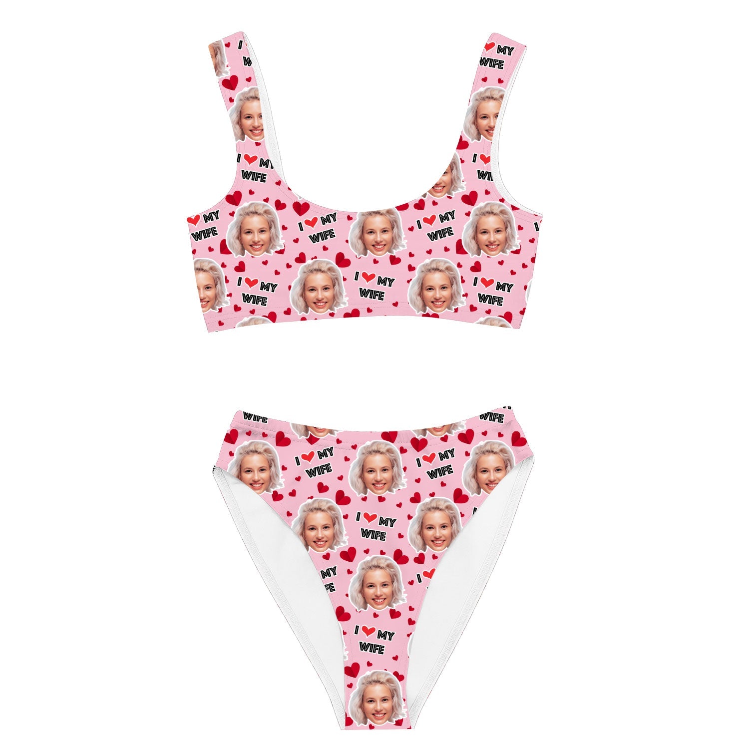 I Love My Wife Custom Made Bikini Set