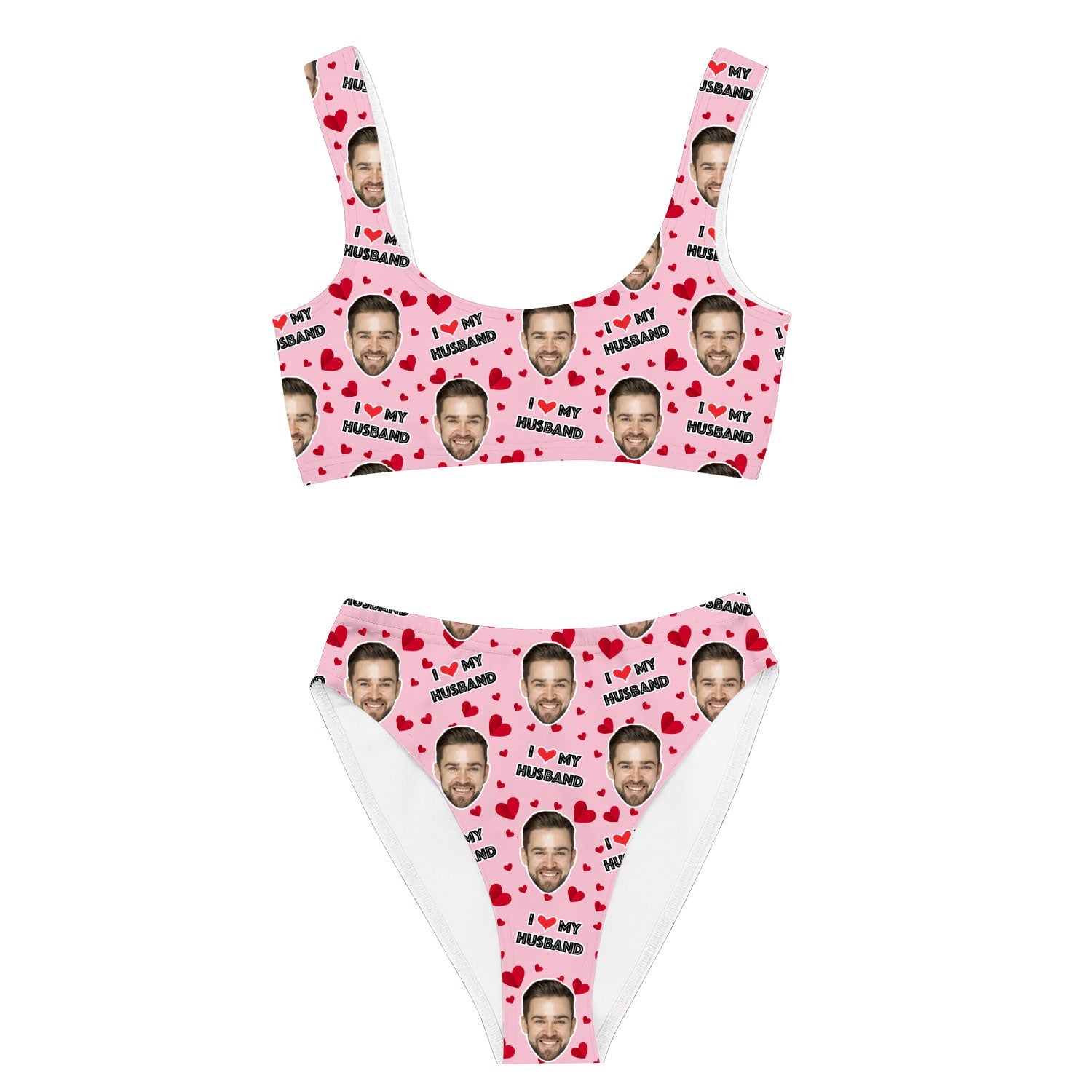 I Love My Husband Custom Made Bikini Set