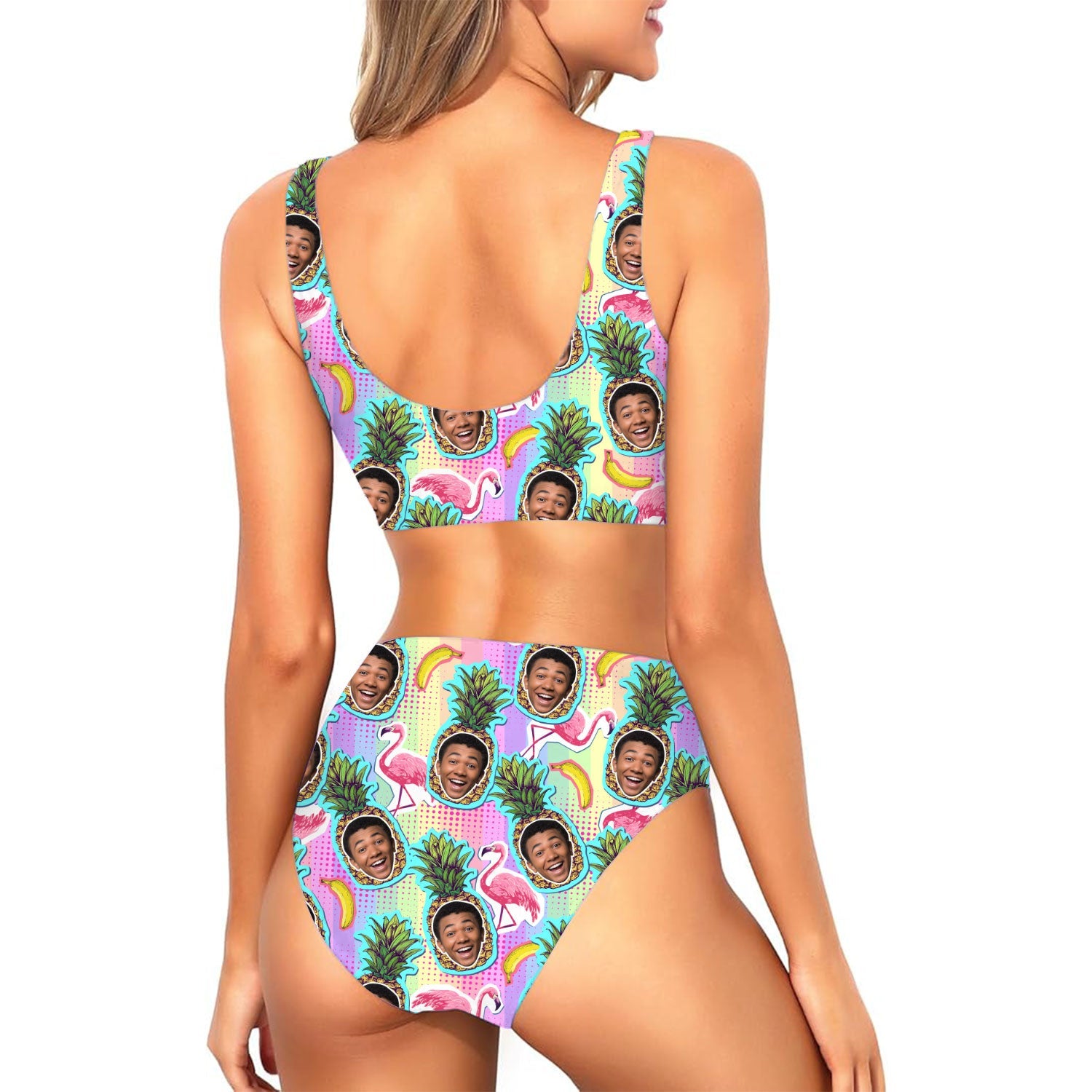 Pineapple Face Custom Made Bikini Set
