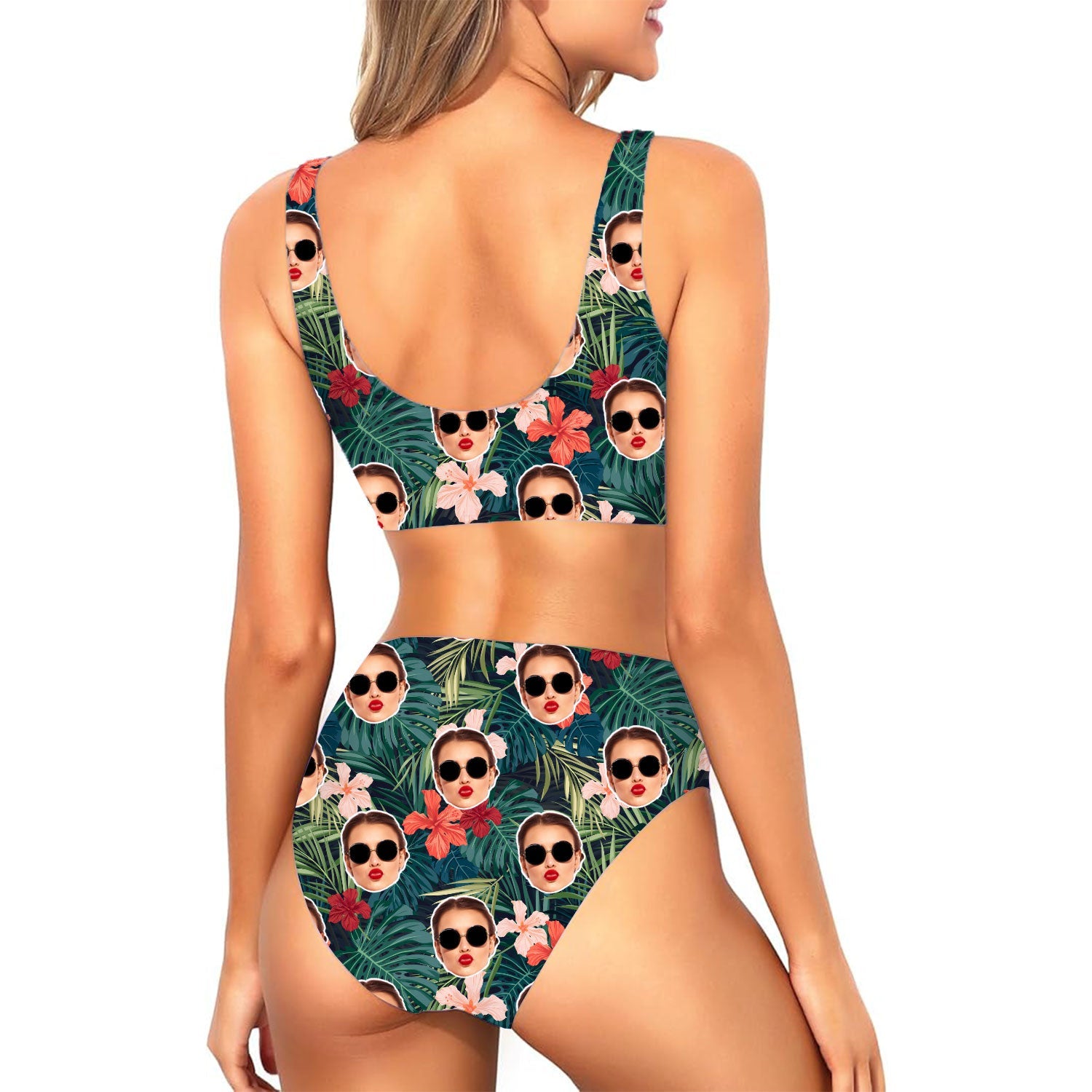 Tropical Forest Floral Custom Made Bikini Set