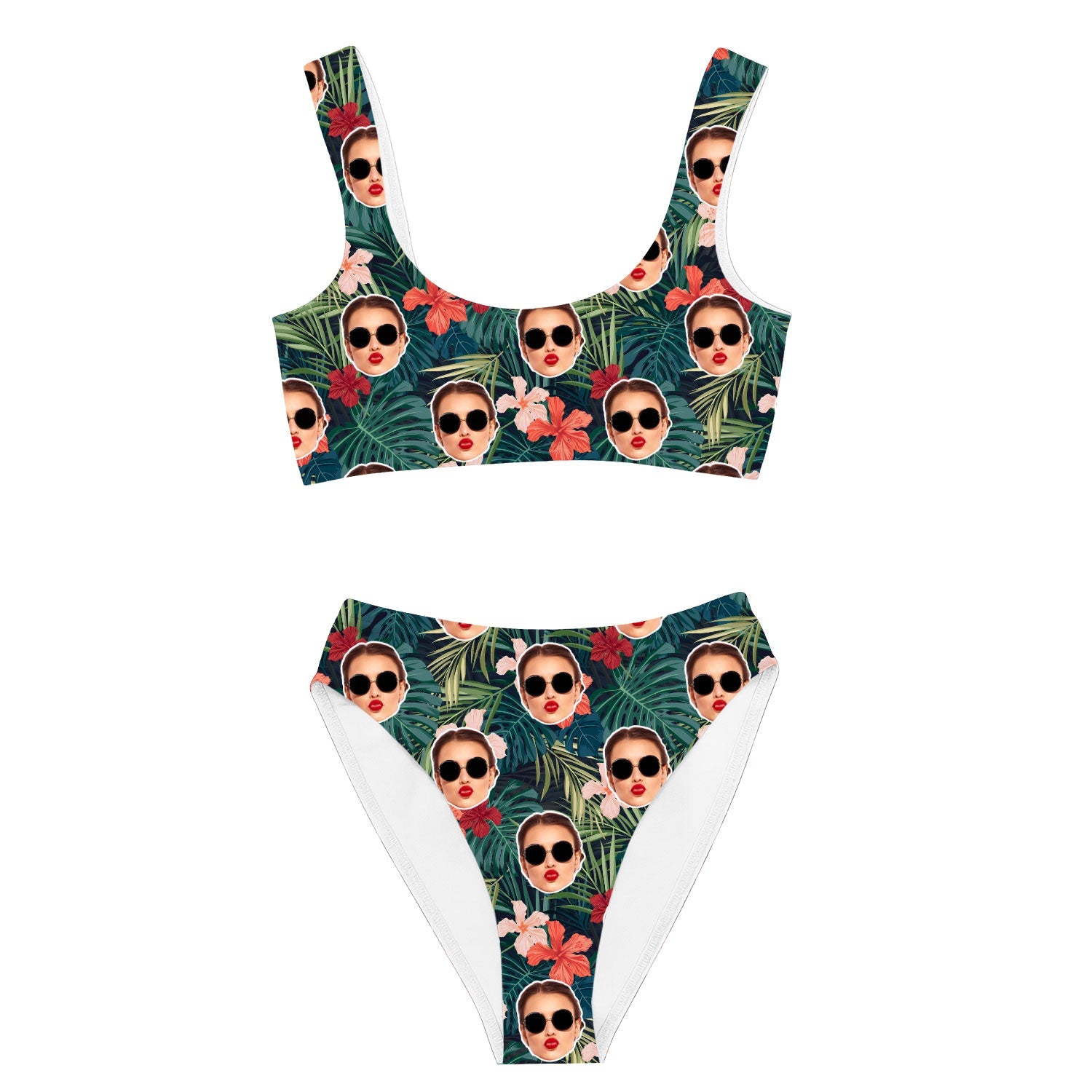 Tropical Forest Floral Custom Made Bikini Set