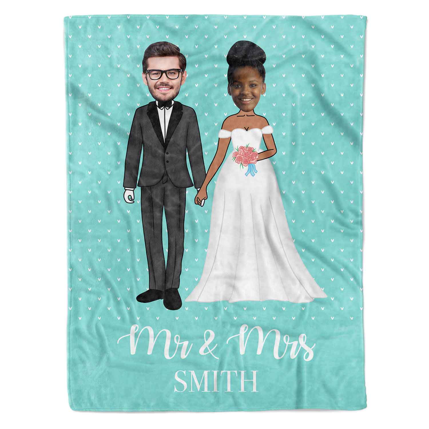 Mr & Mrs (Surname) Personalised Wedding Blanket