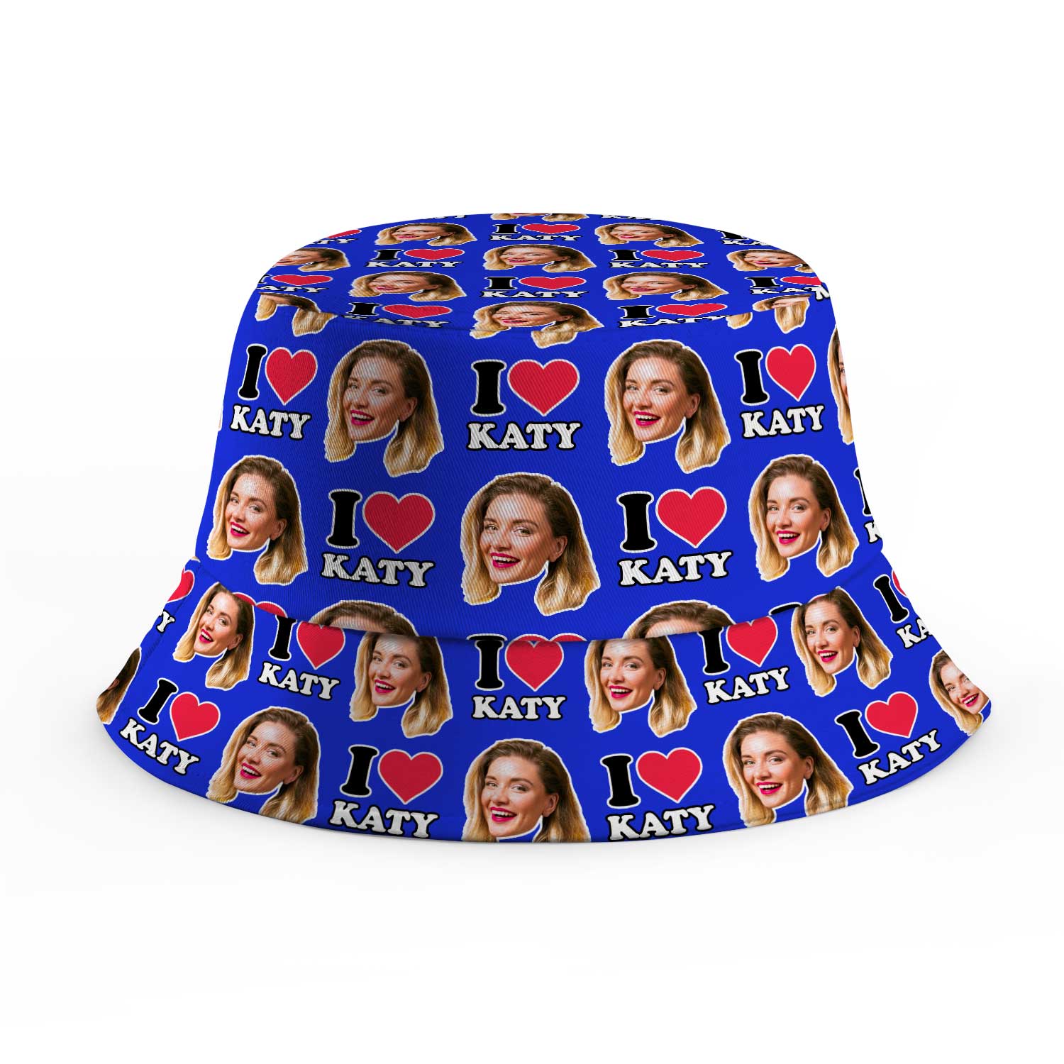 I Heart [Name] and Face Custom Bucket Hat