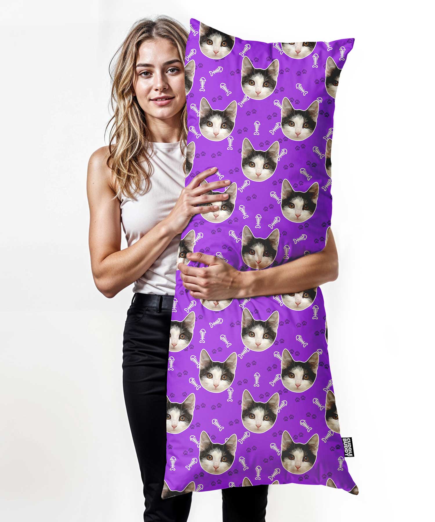 Cat Face Custom Body Pillow