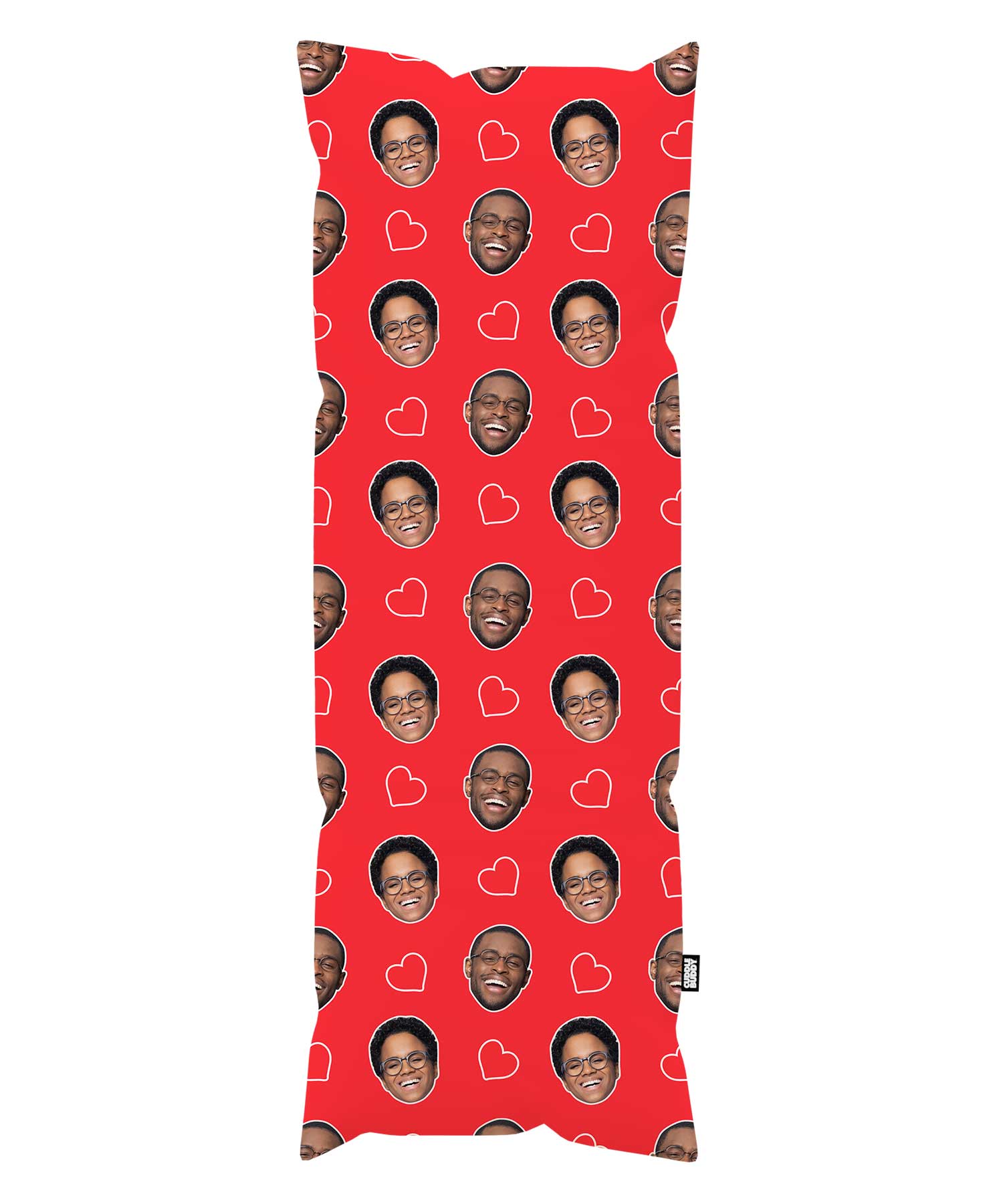 Love Hearts Face Custom Body Pillow