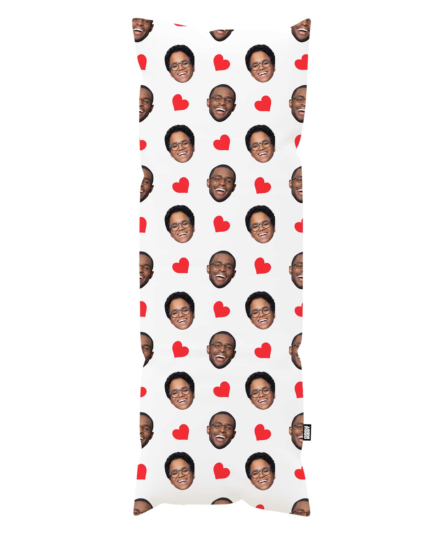Love Hearts Face Custom Body Pillow