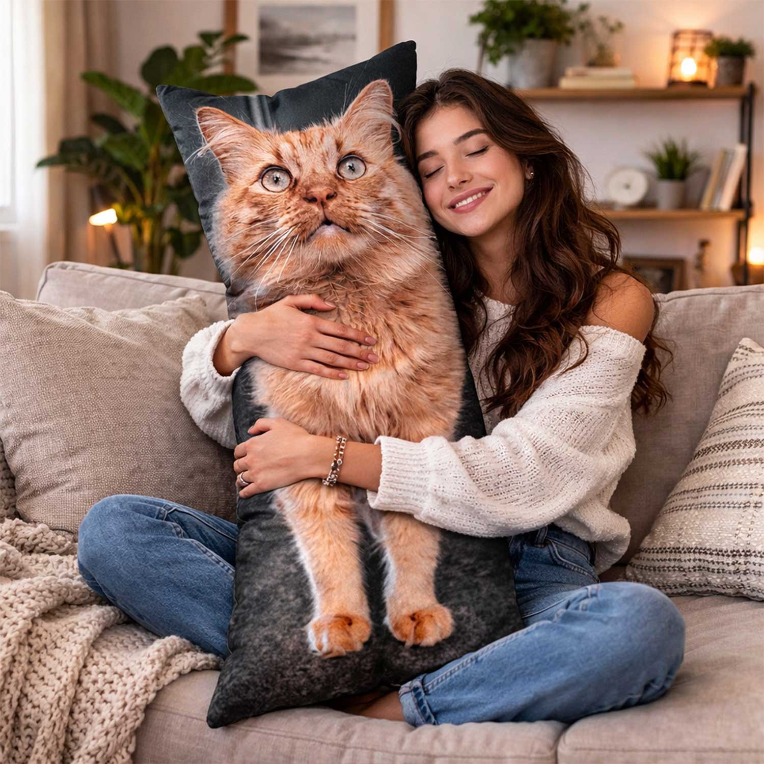 Cat Photo Custom Body Pillow