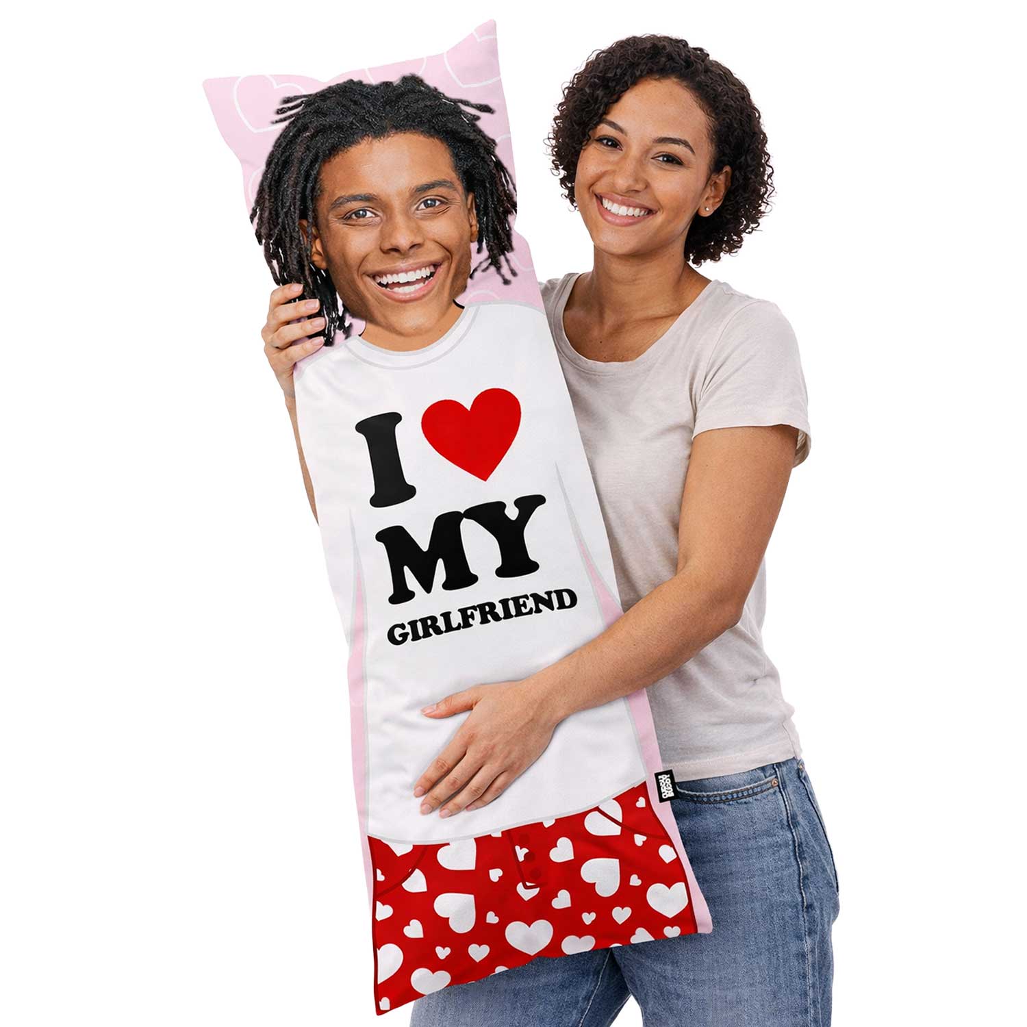 I Love My Girlfriend Custom Body Pillow