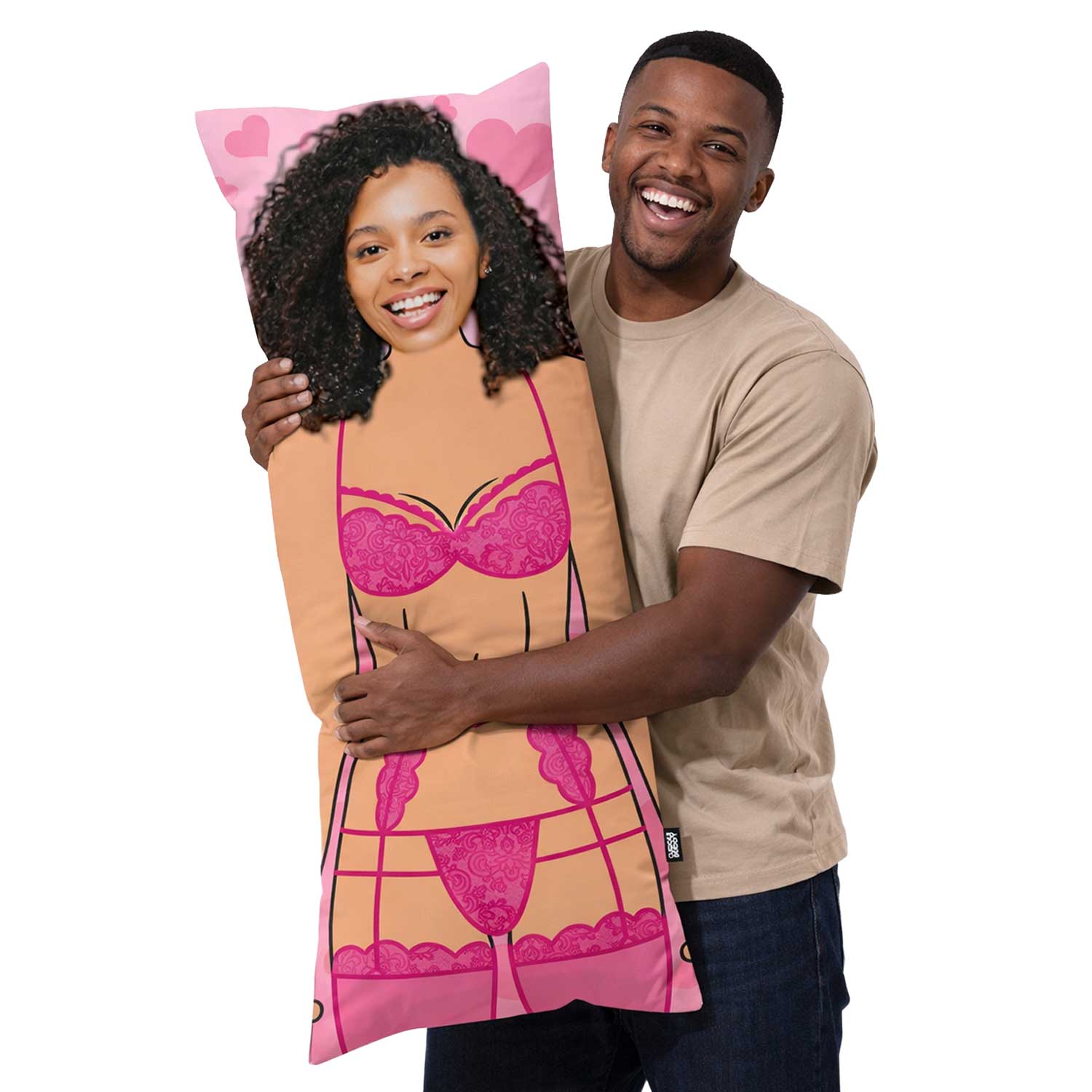 Lady in Pink Lingerie Custom Body Pillow