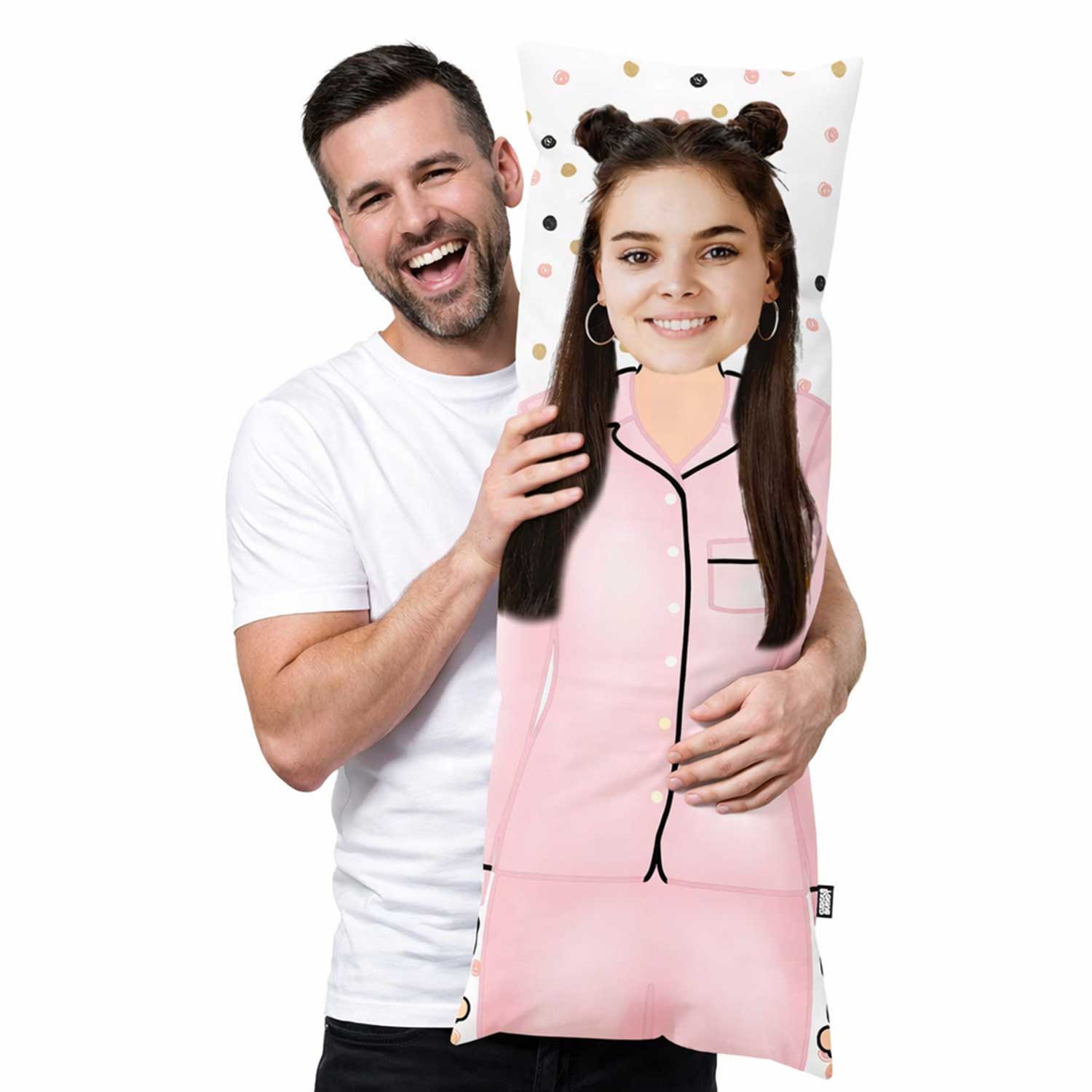 Pink Silk Pyjamas Custom Body Pillow