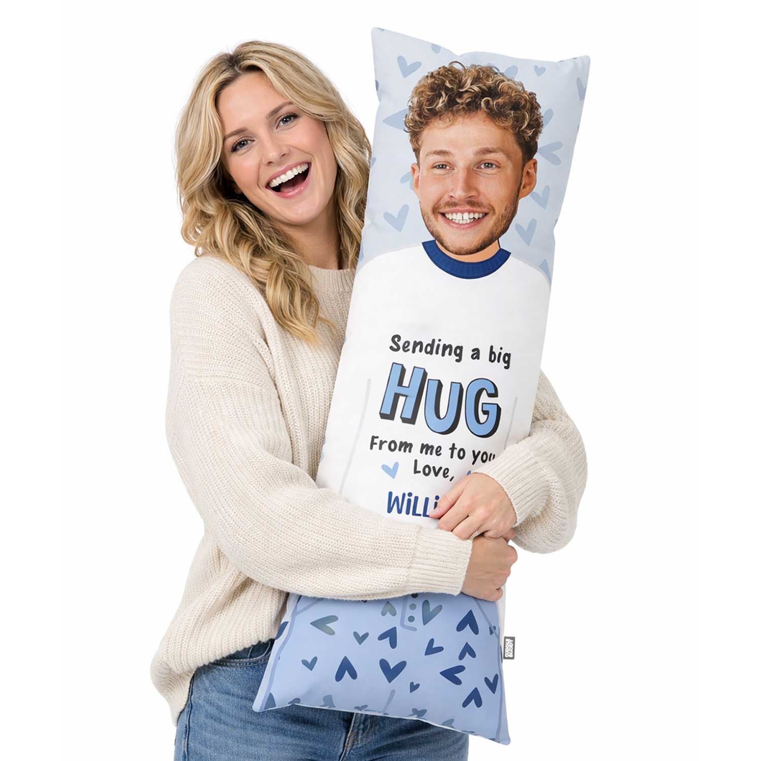 Sending A Big Hug (Message) Custom Body Pillow