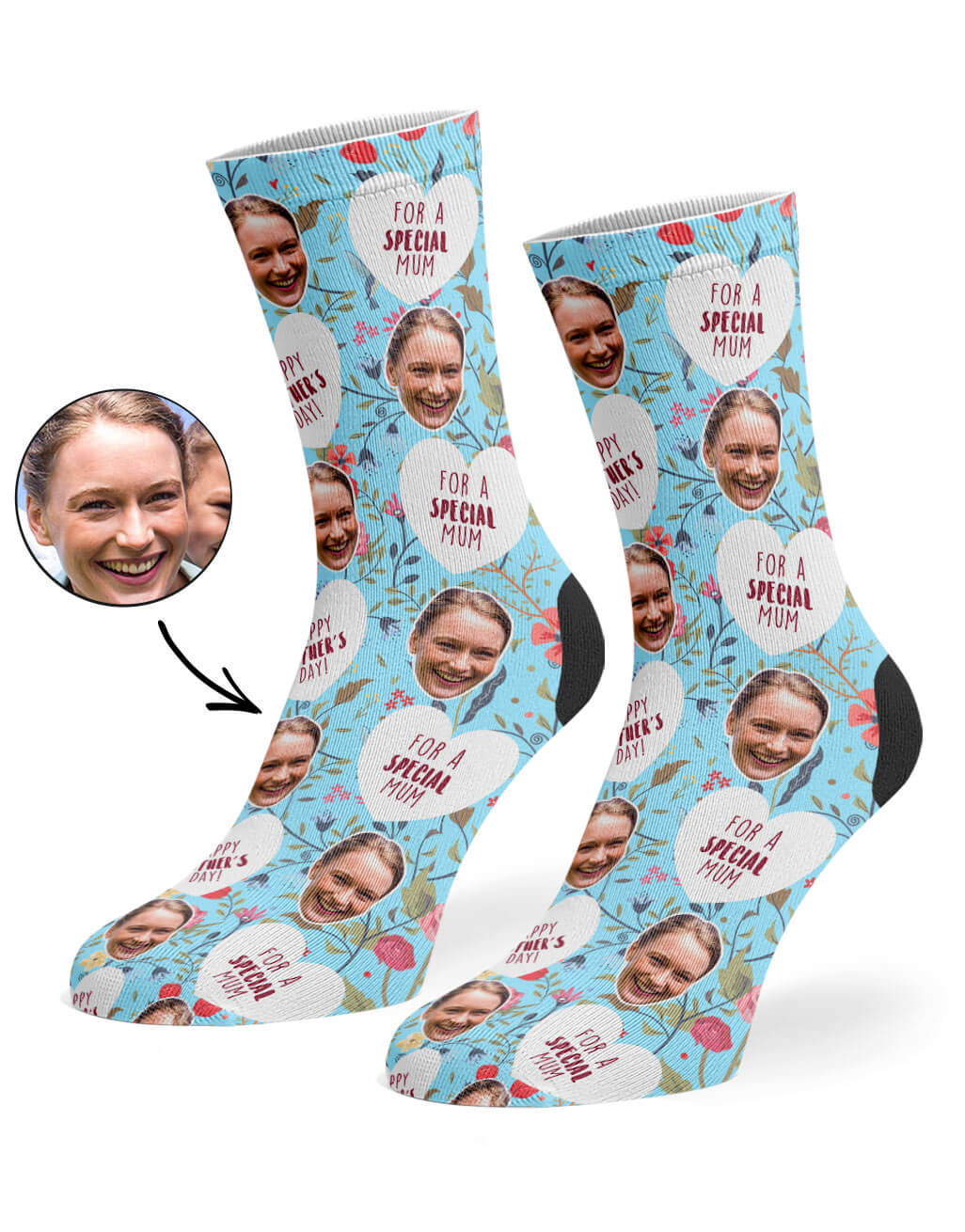 Special Mother's Day Socks With Her Face On