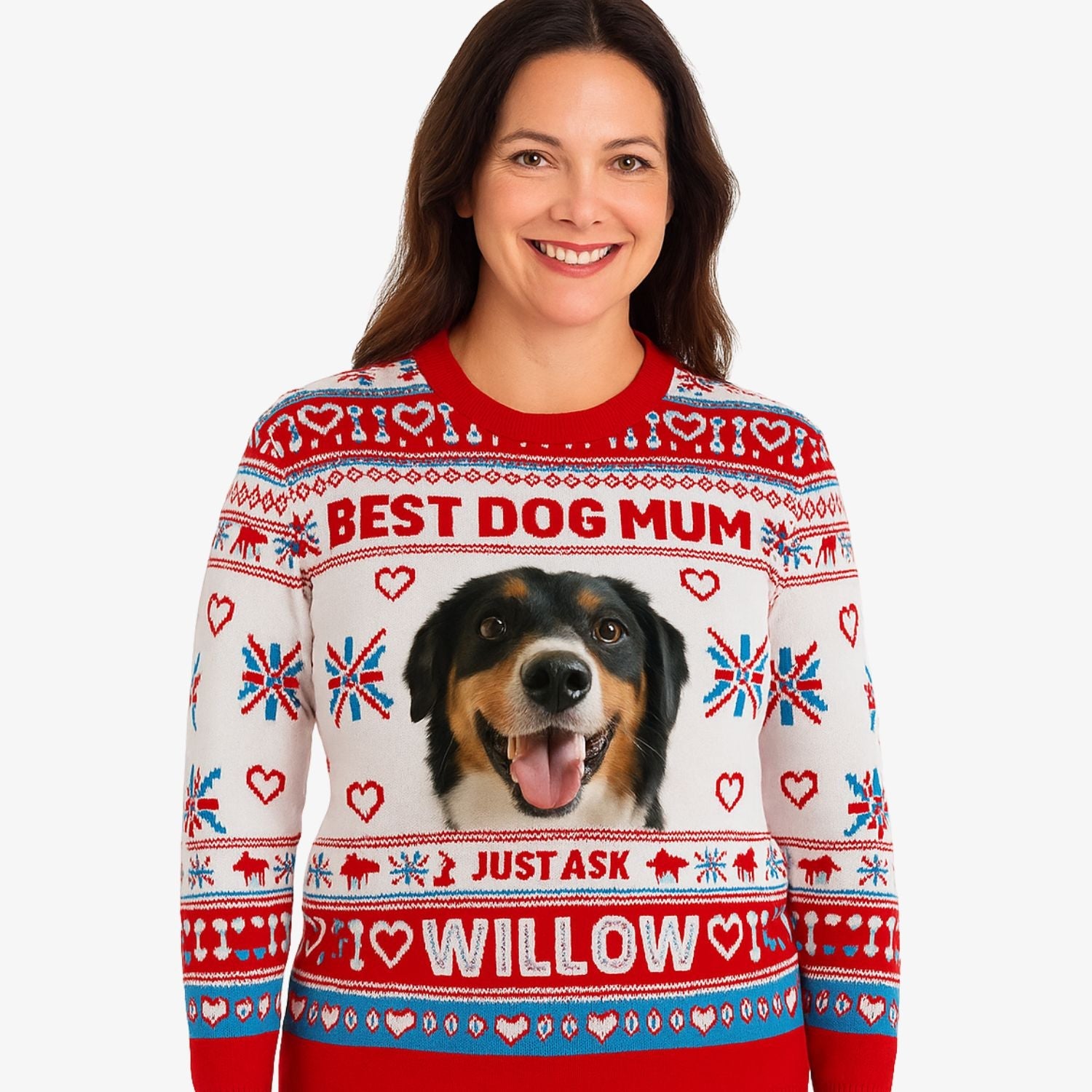 The Best Dog Mum Personalised Christmas Jumper